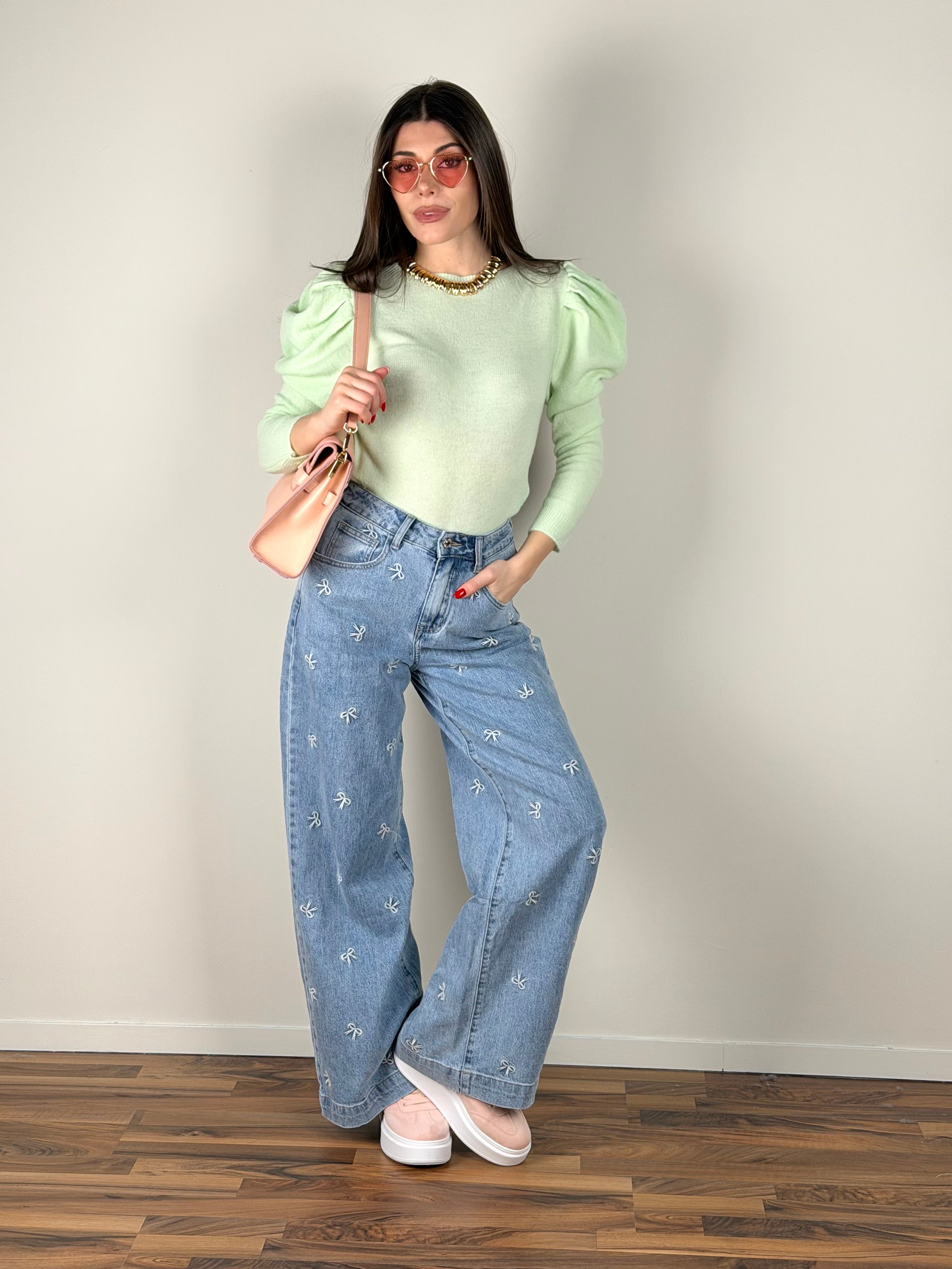 Maglia Nicole verde salvia