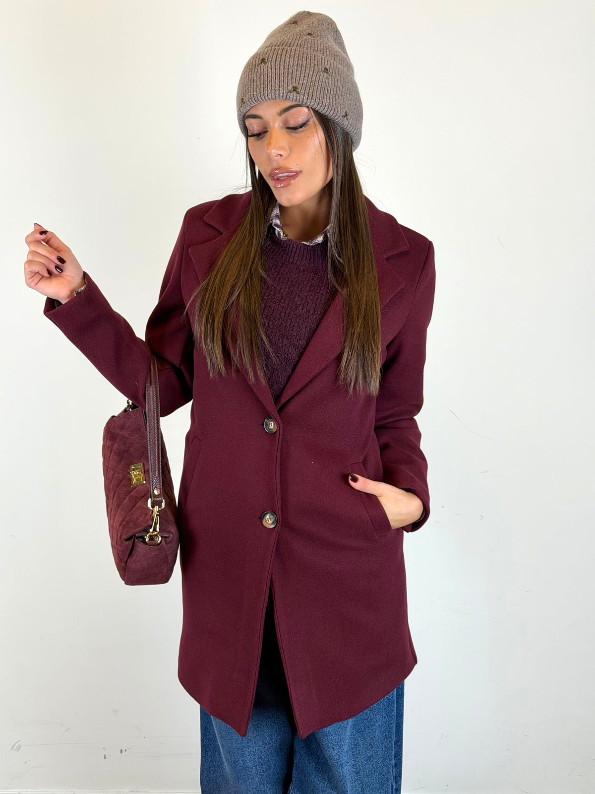 Cappotto Trendy bordeaux