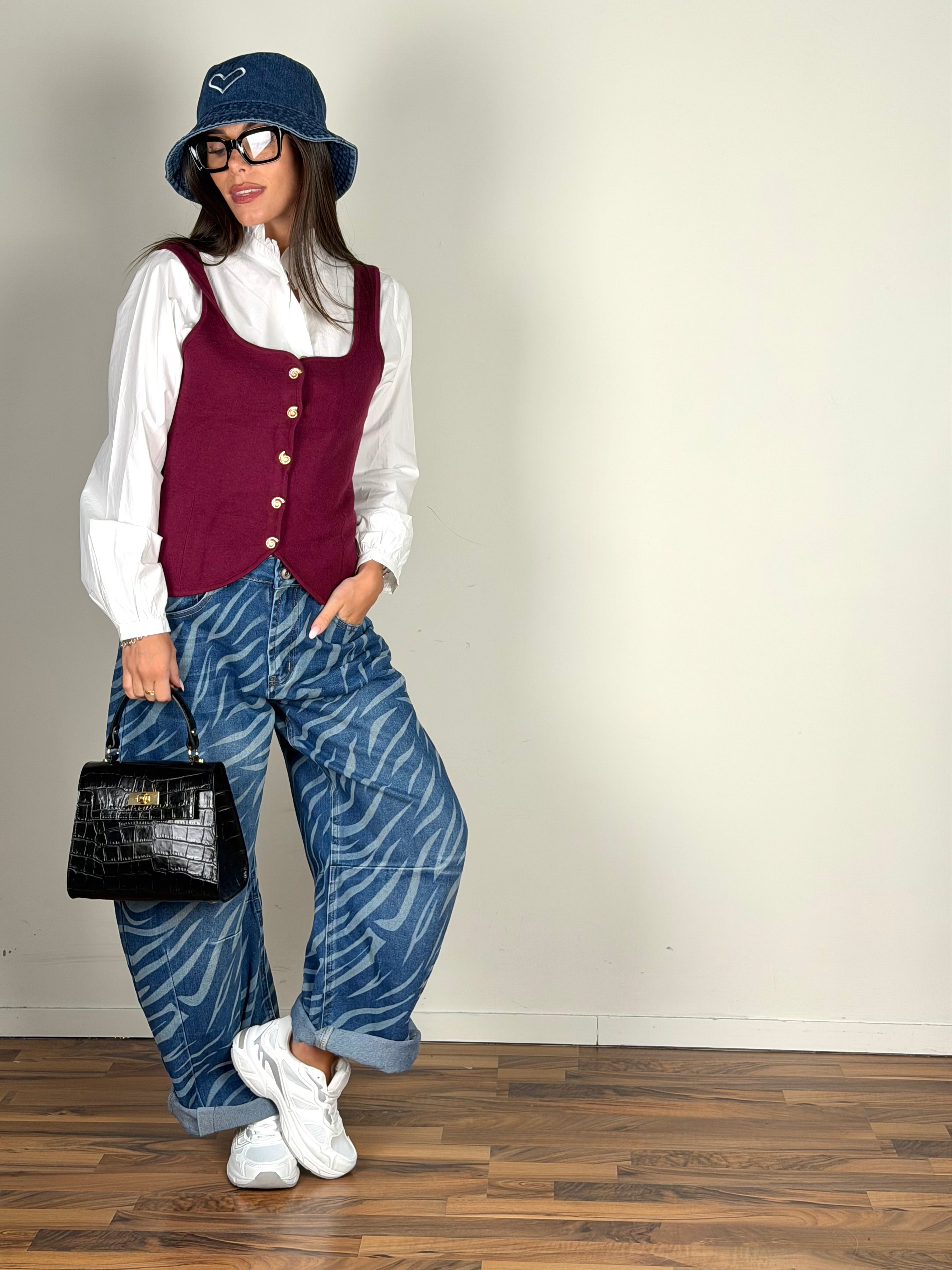 Maglia Polinesia bordeaux