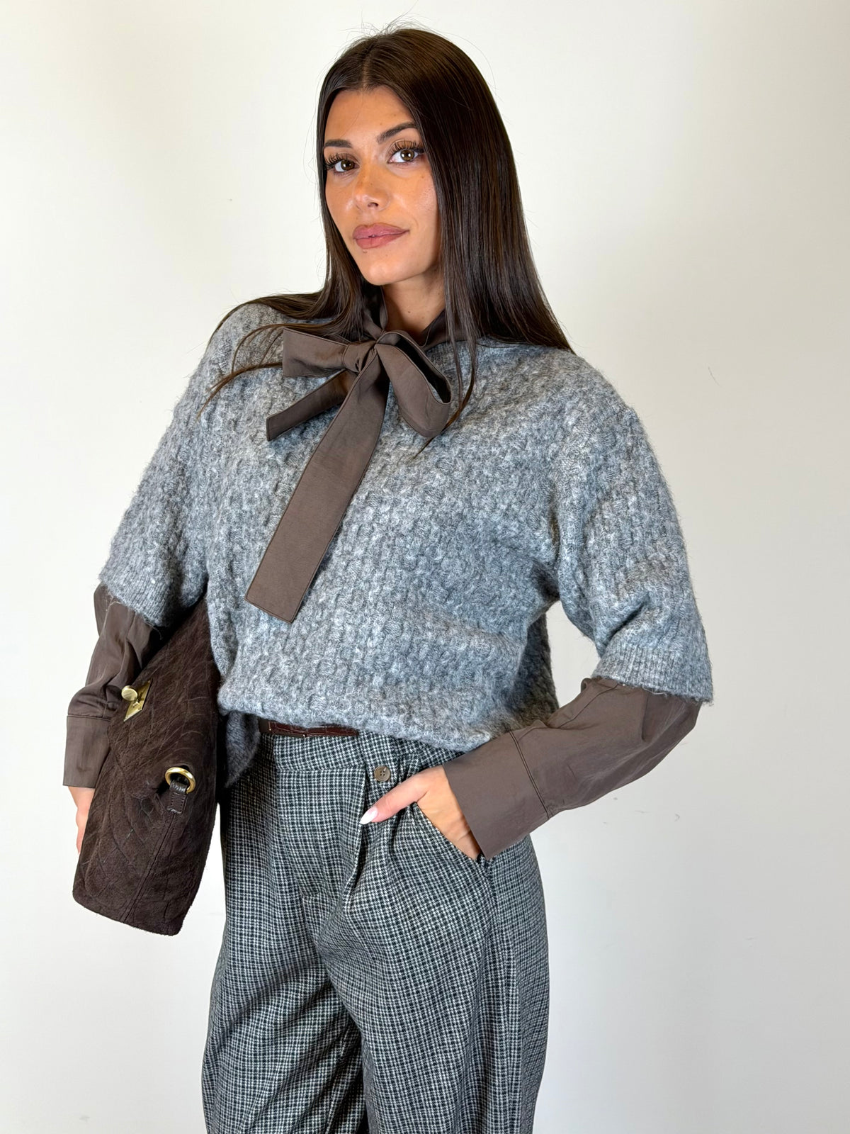 Maglia Retro grigia
