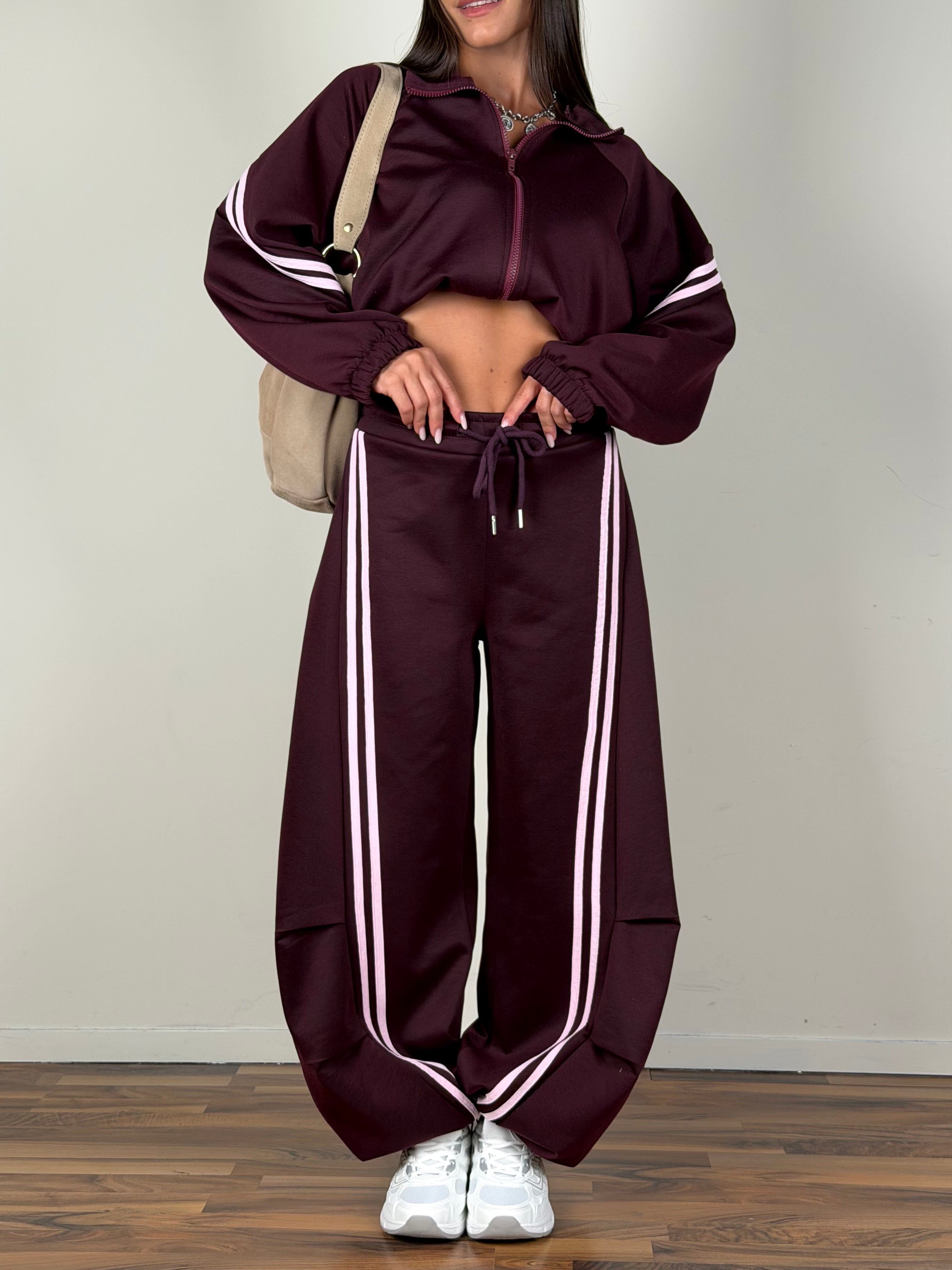 Felpa tuta Yasmine bordeaux