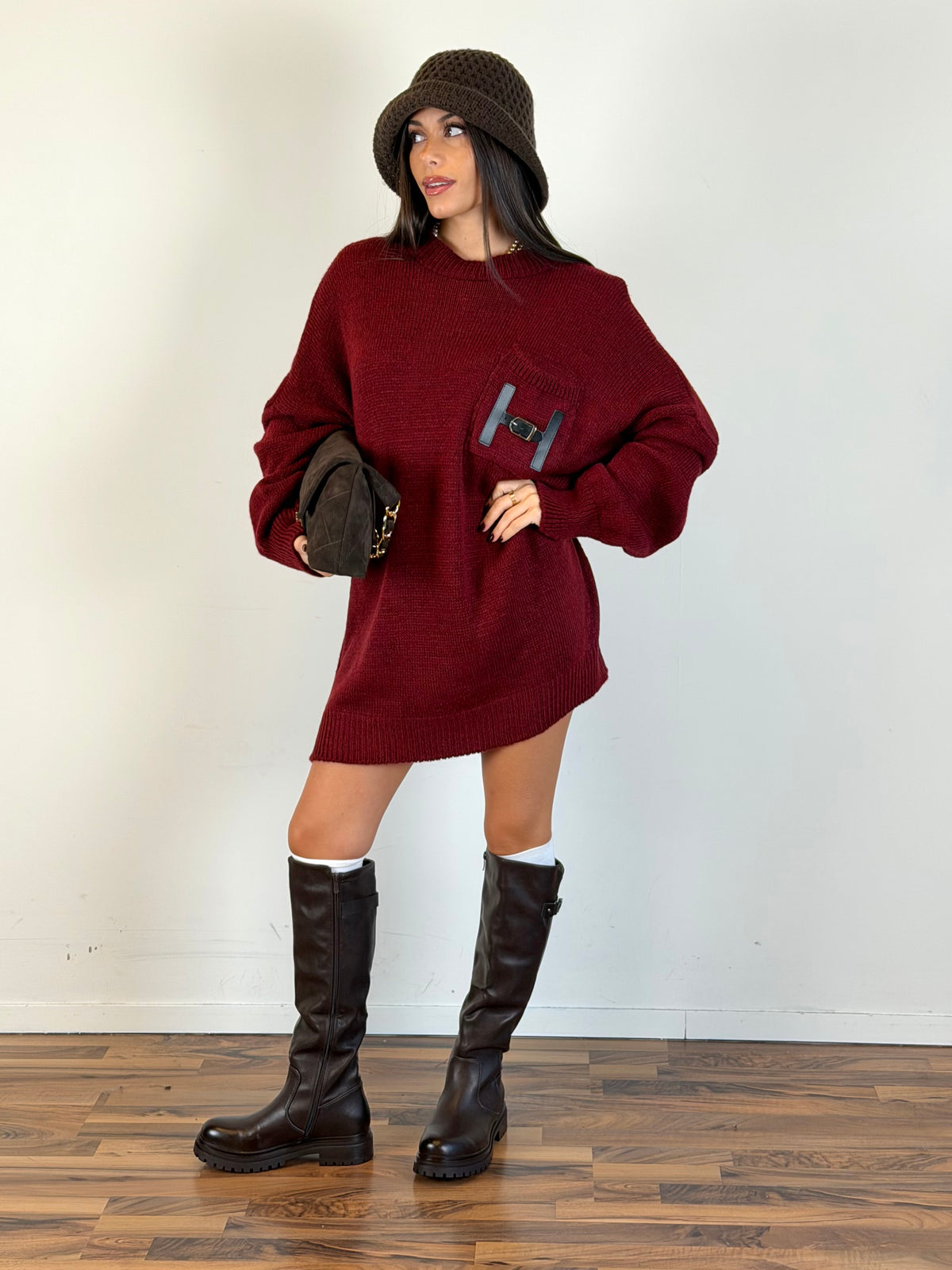 Abito Honey bordeaux