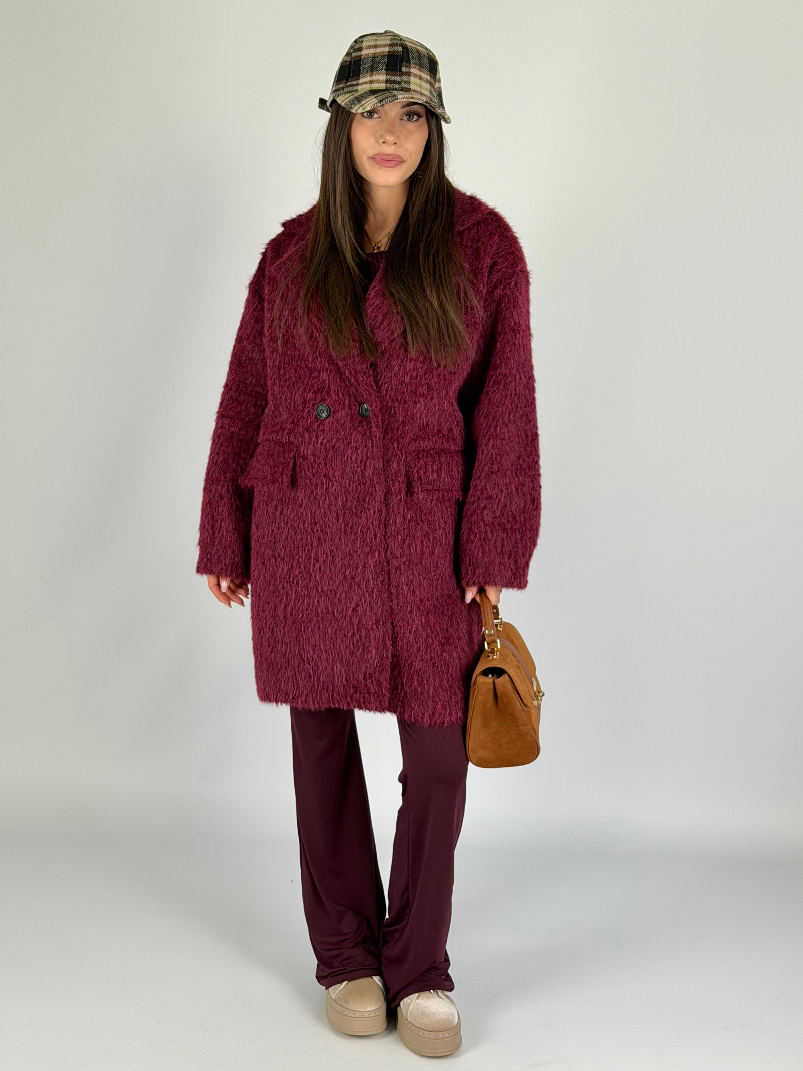 Cappotto Romance bordeaux