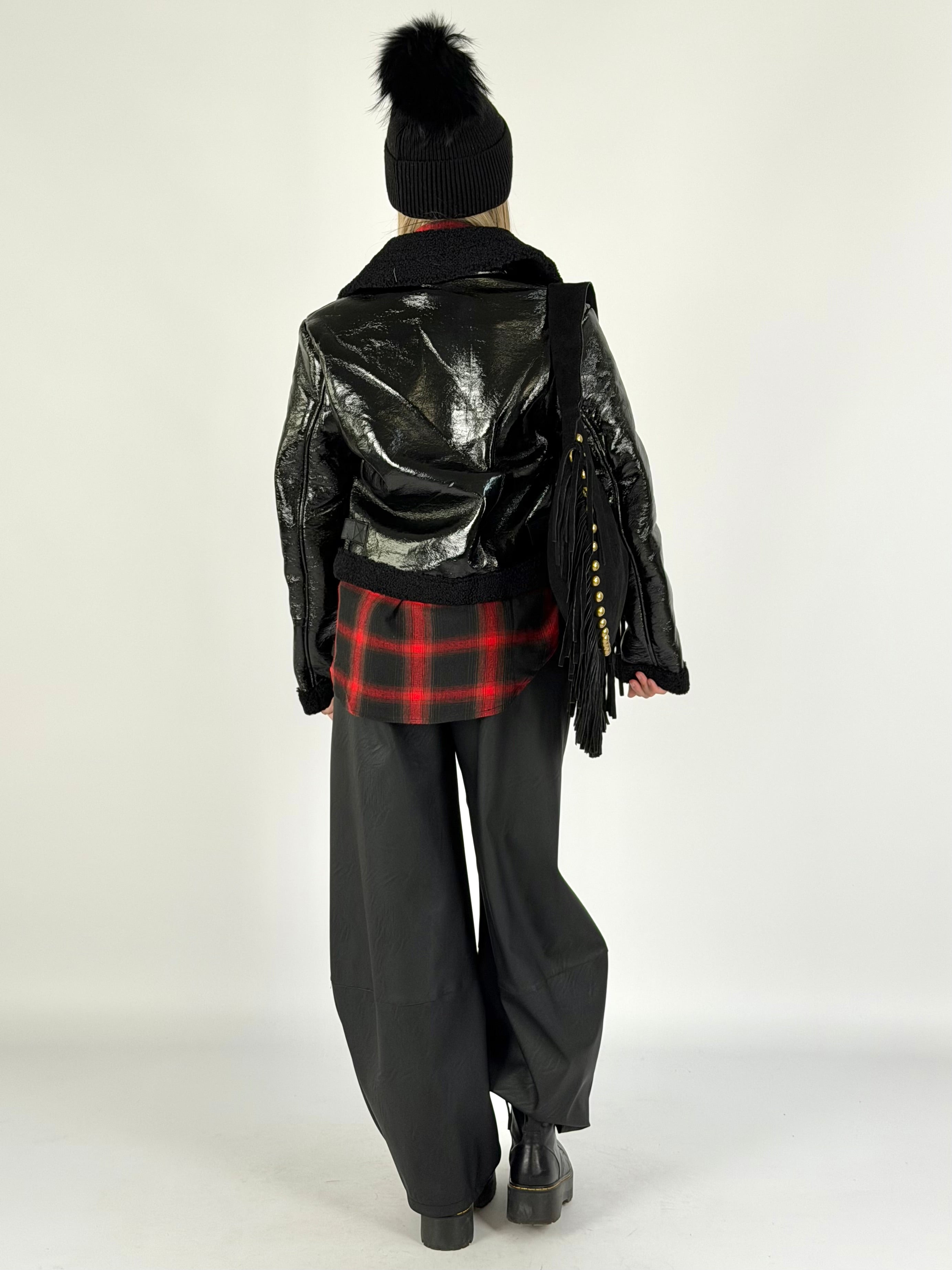 Giubbino laminato ecopelle