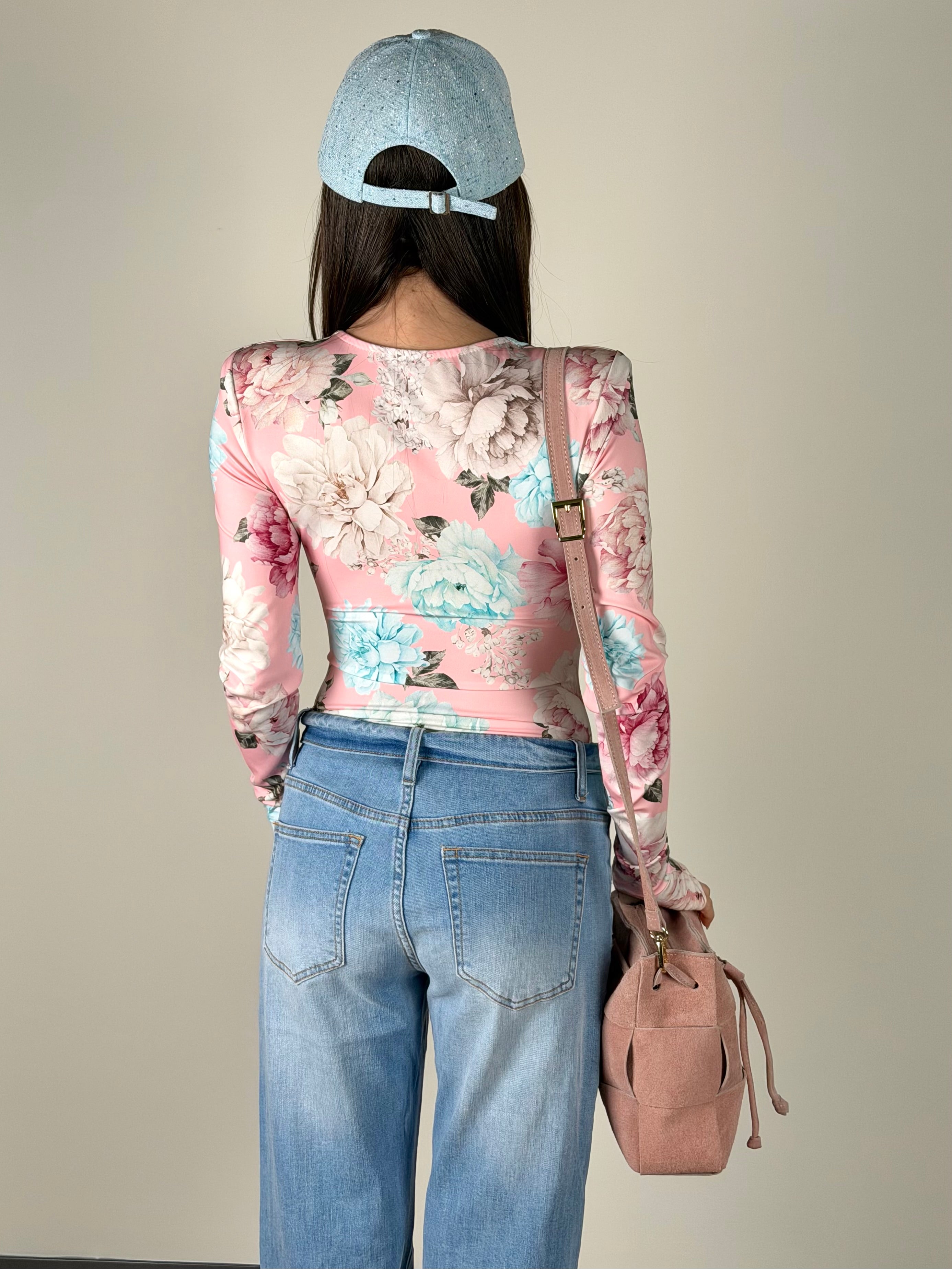 Body oblò primavera rosa