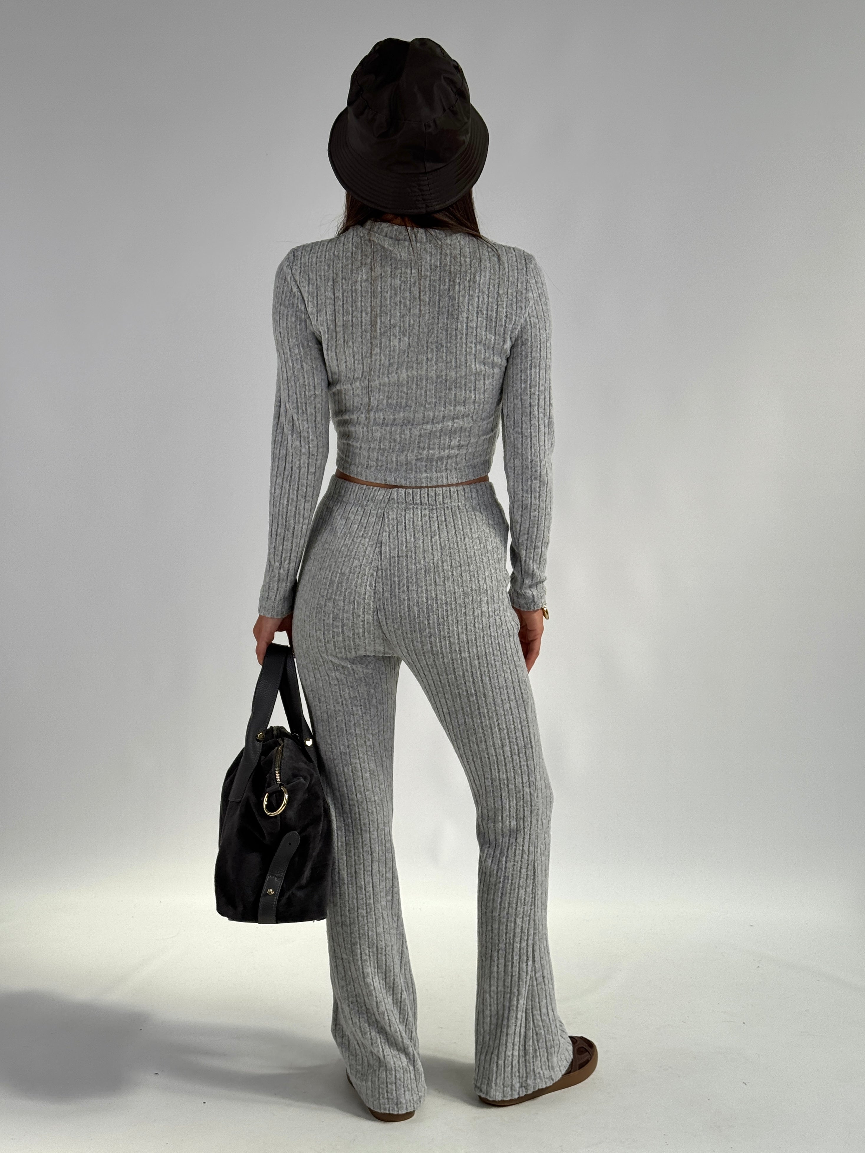 Tuta sportiva costine grigia