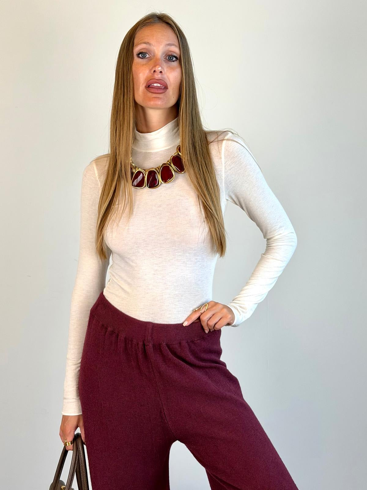 Maglia Alisa in cashmere bianco