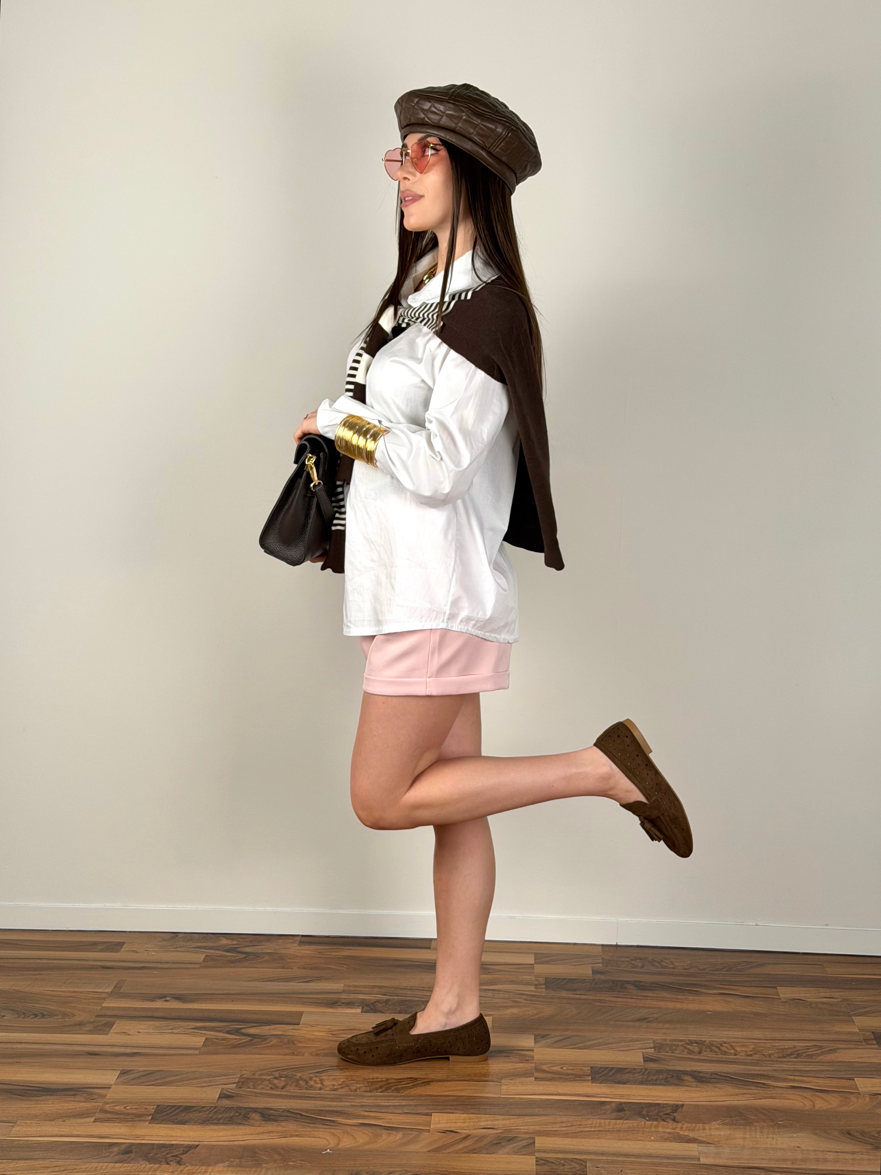 Golf righe + camicia moro