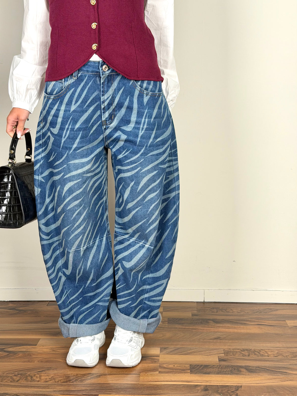 Jeans fantasia zebrata