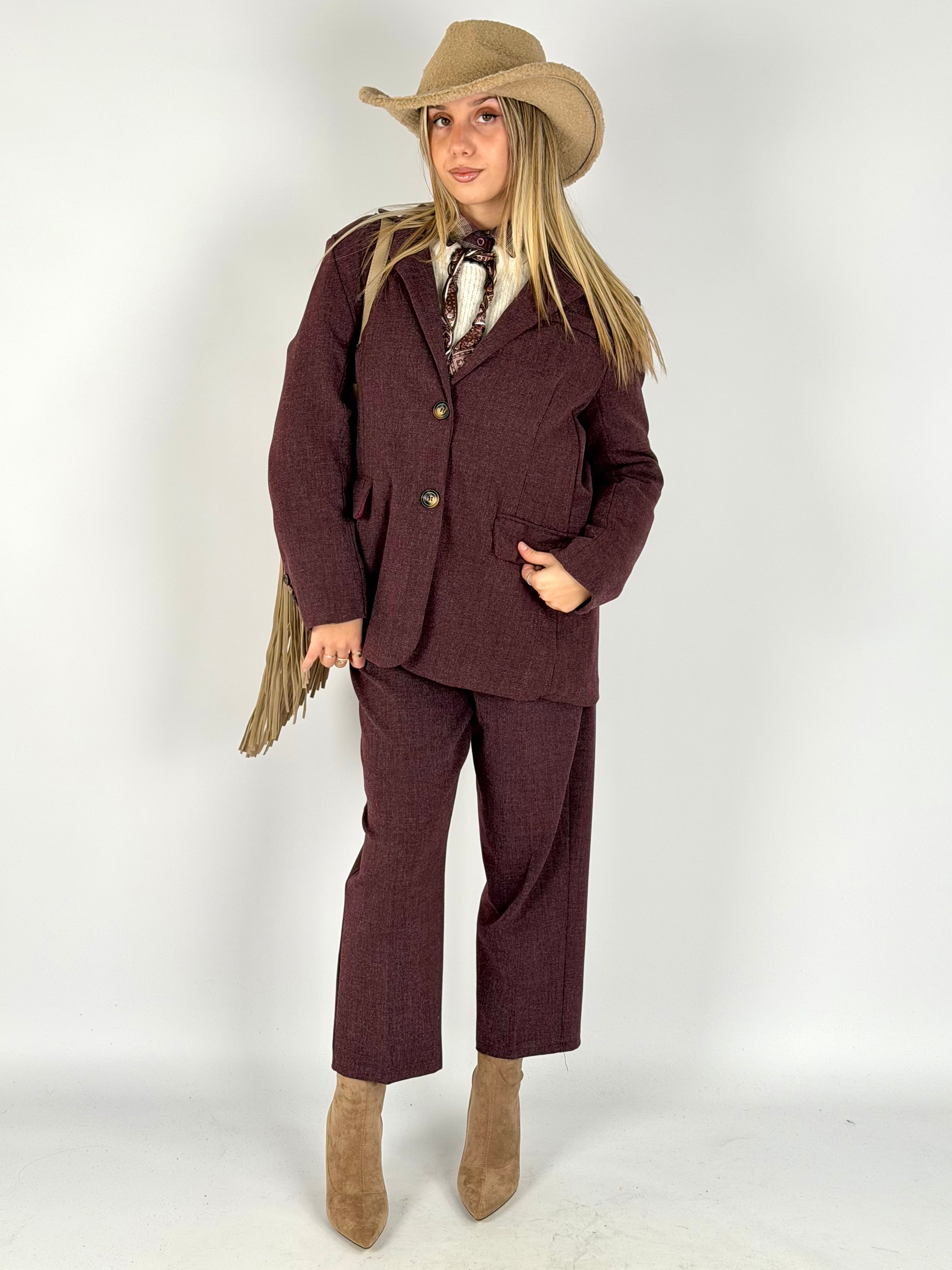 Giacca completo Dafne bordeaux