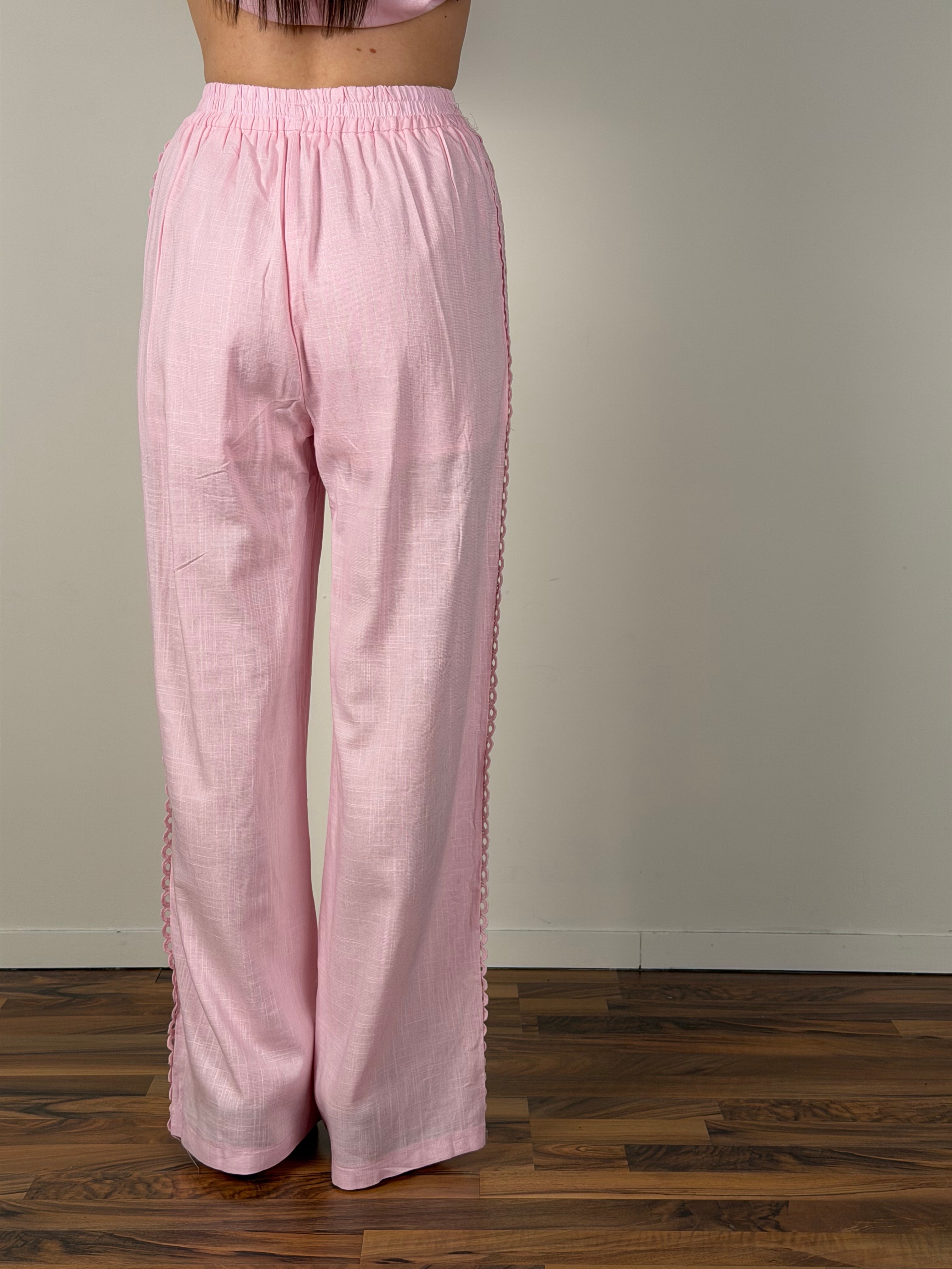 Completo lino Tenerife rosa