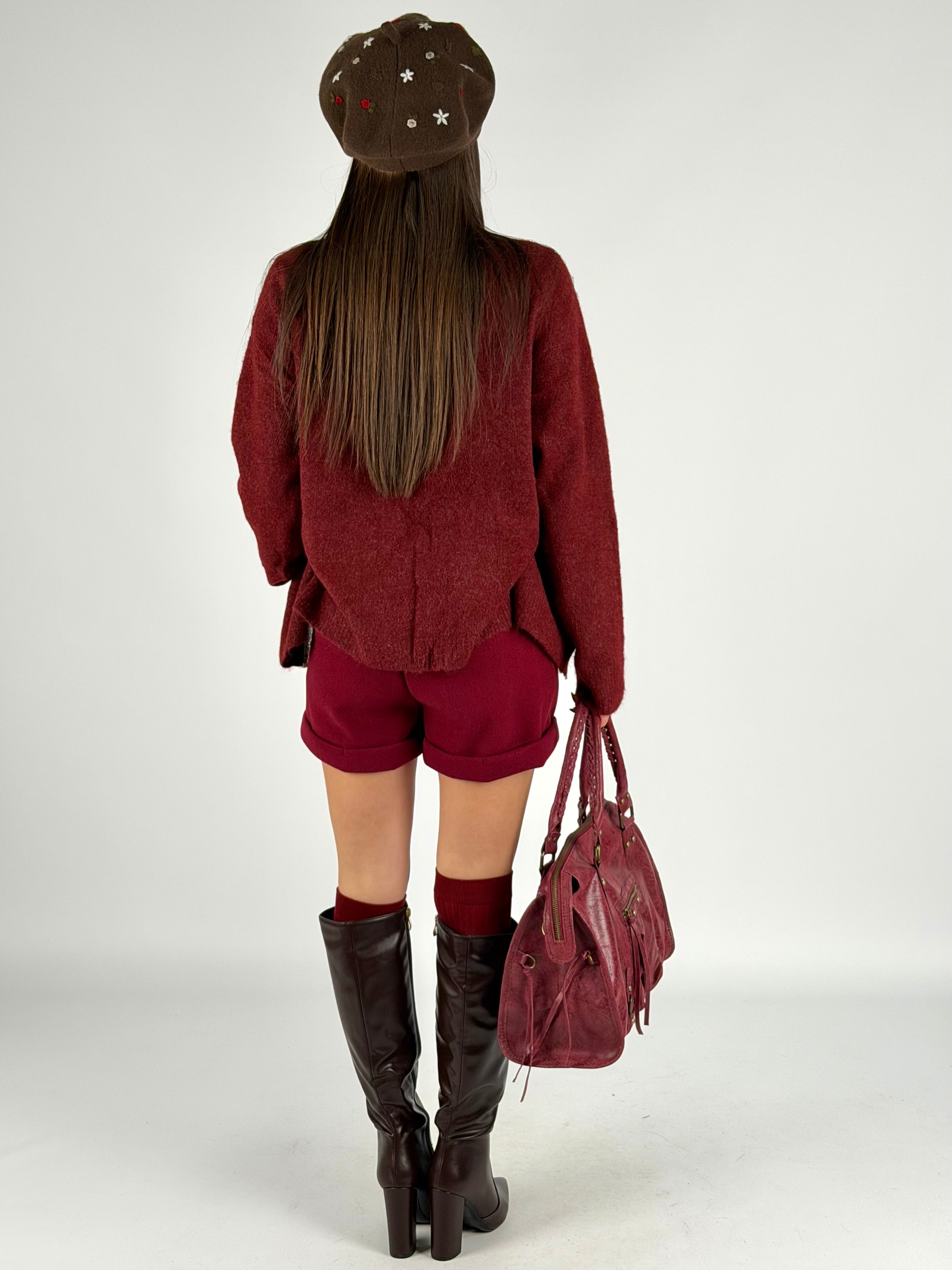 Short Sharon bordeaux