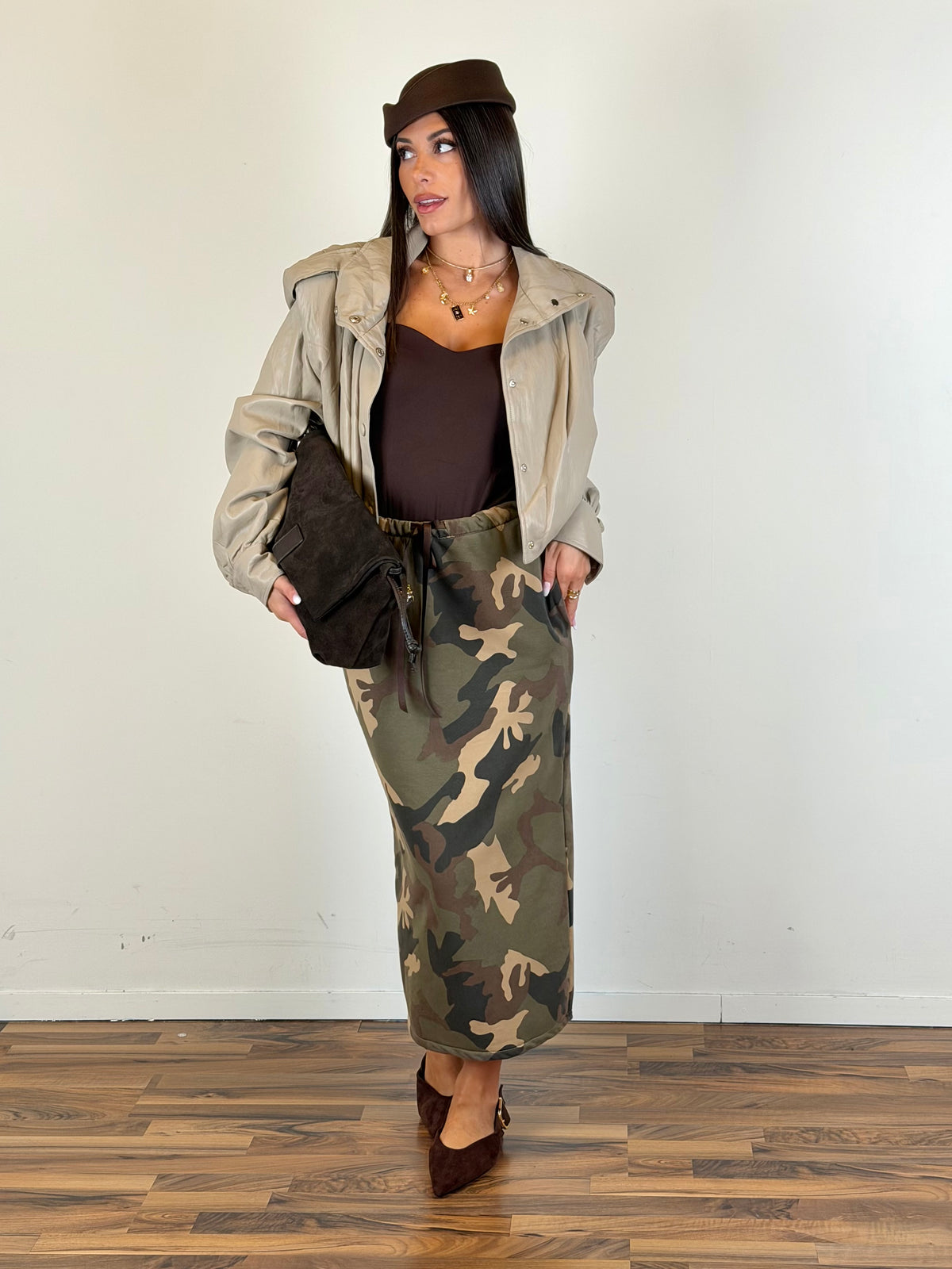 Bomber ecopelle London fango