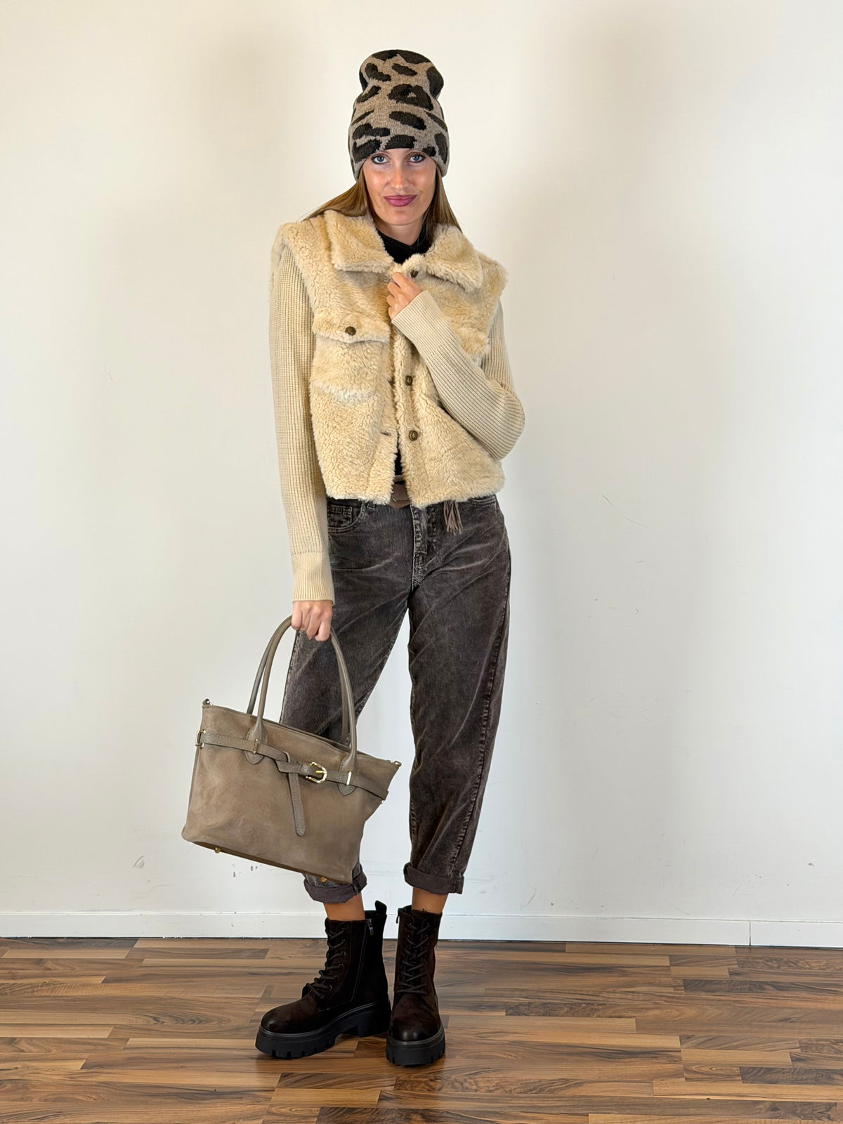 Maglia Teddy beige