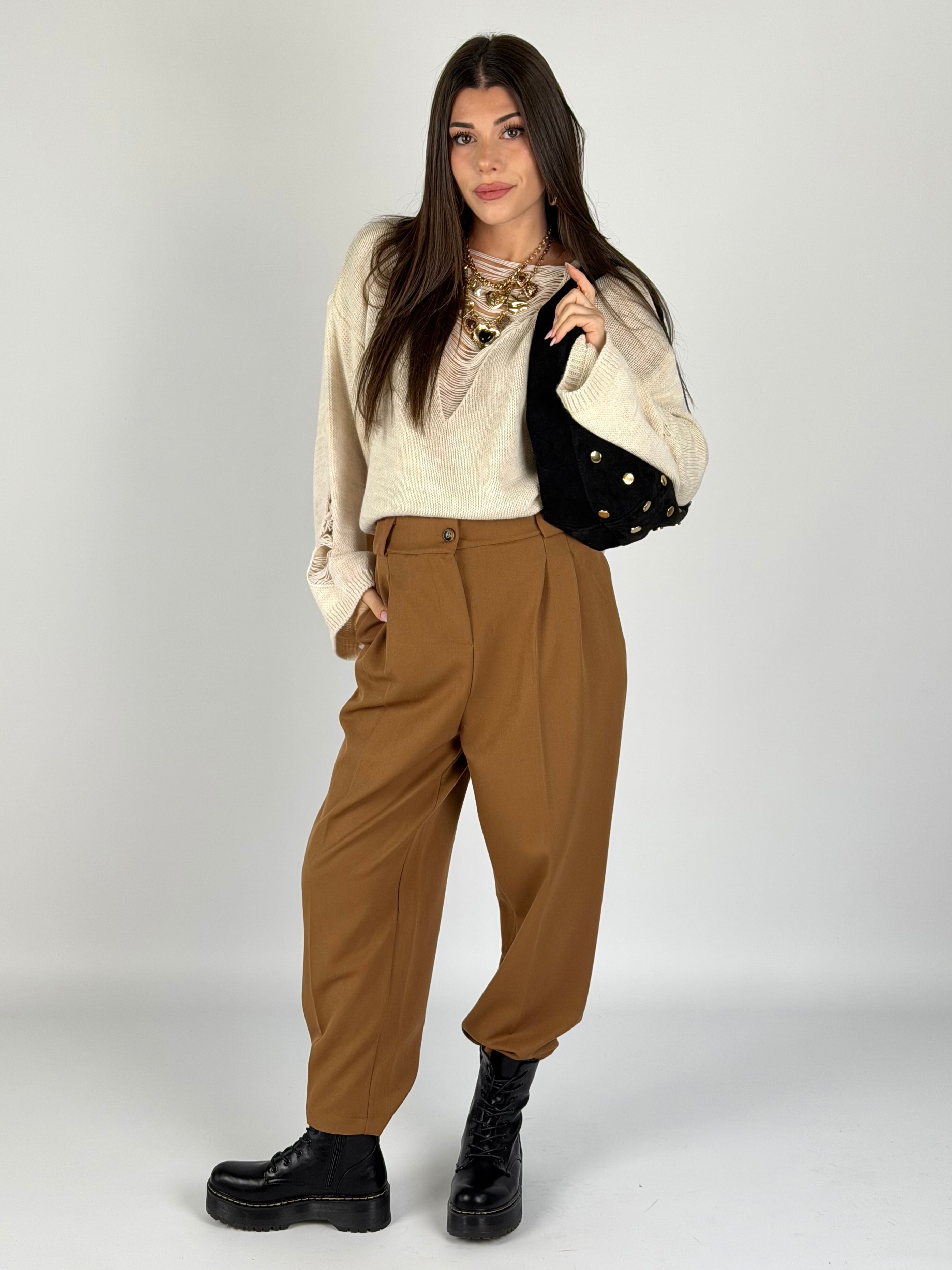 Pantalone Amanda tabacco