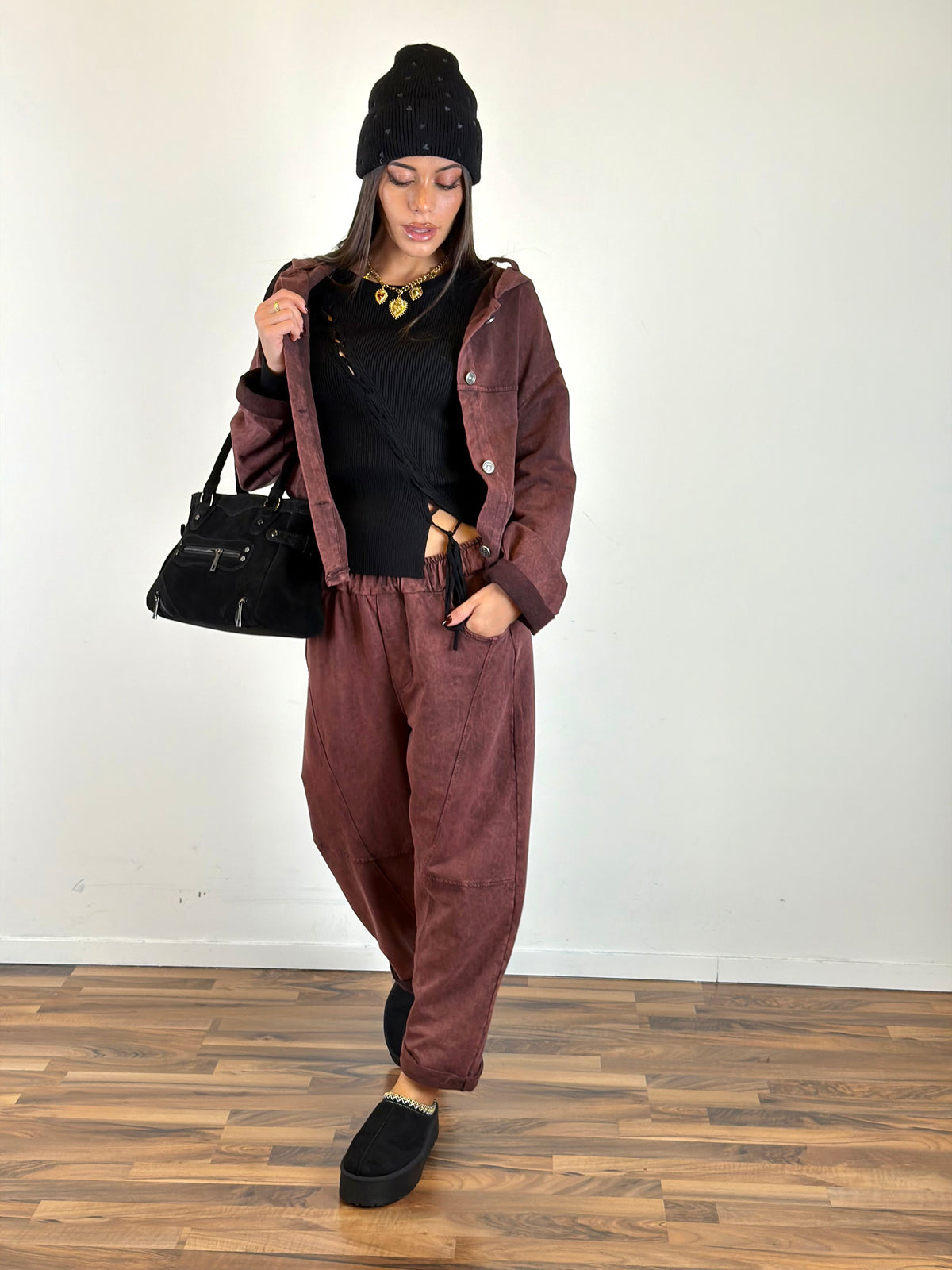 Felpa Wash bordeaux