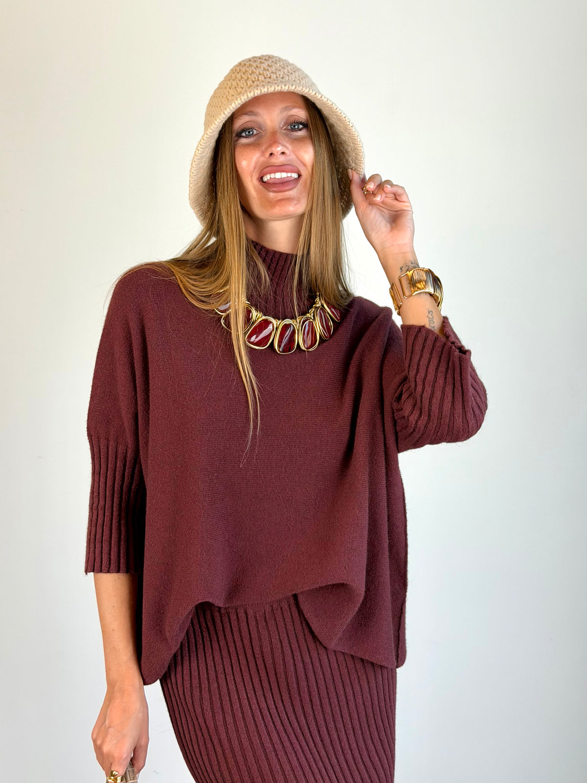 Maglia Jacqueline bordeaux