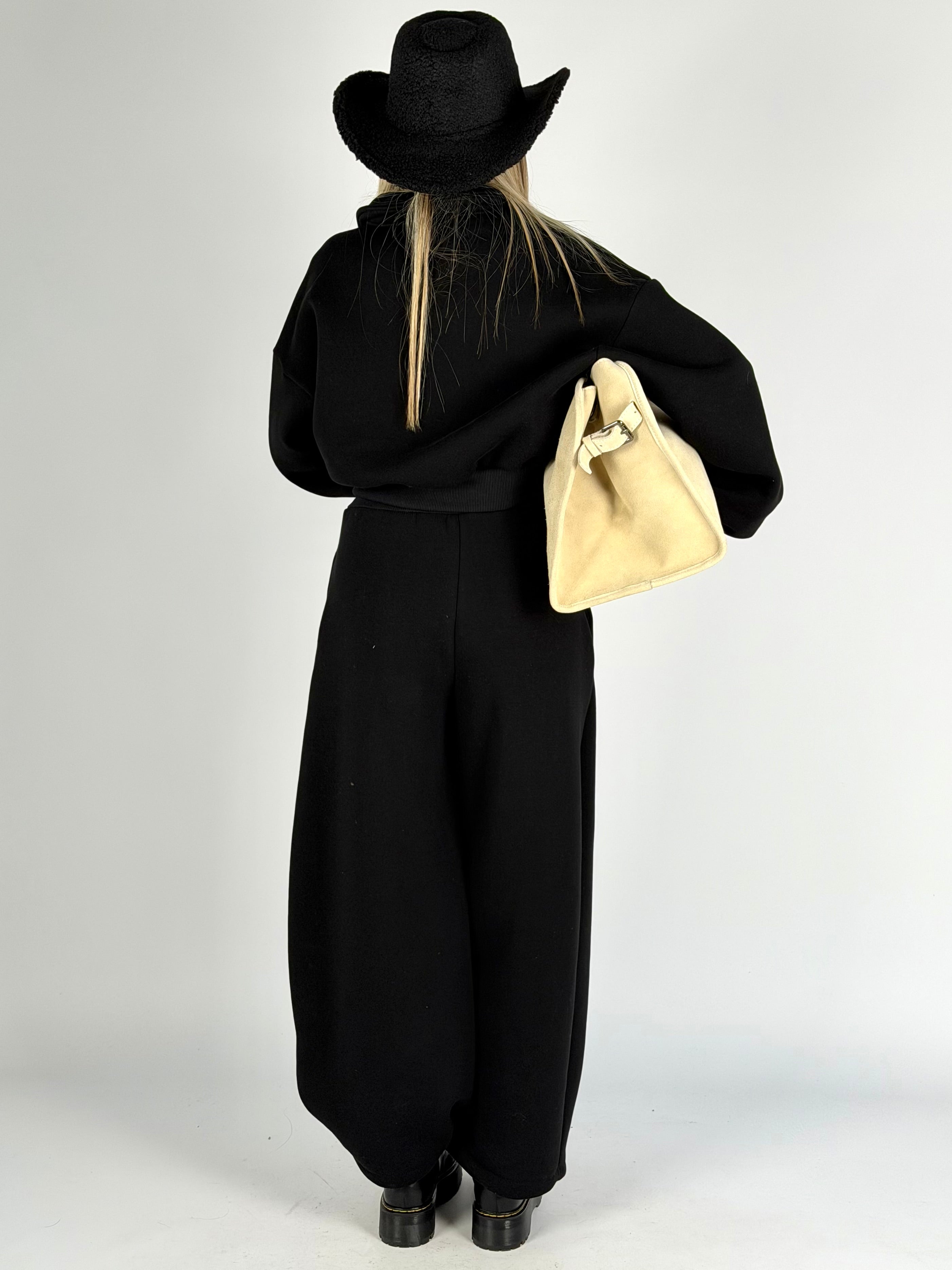 Felpa tuta sportiva Diva nera