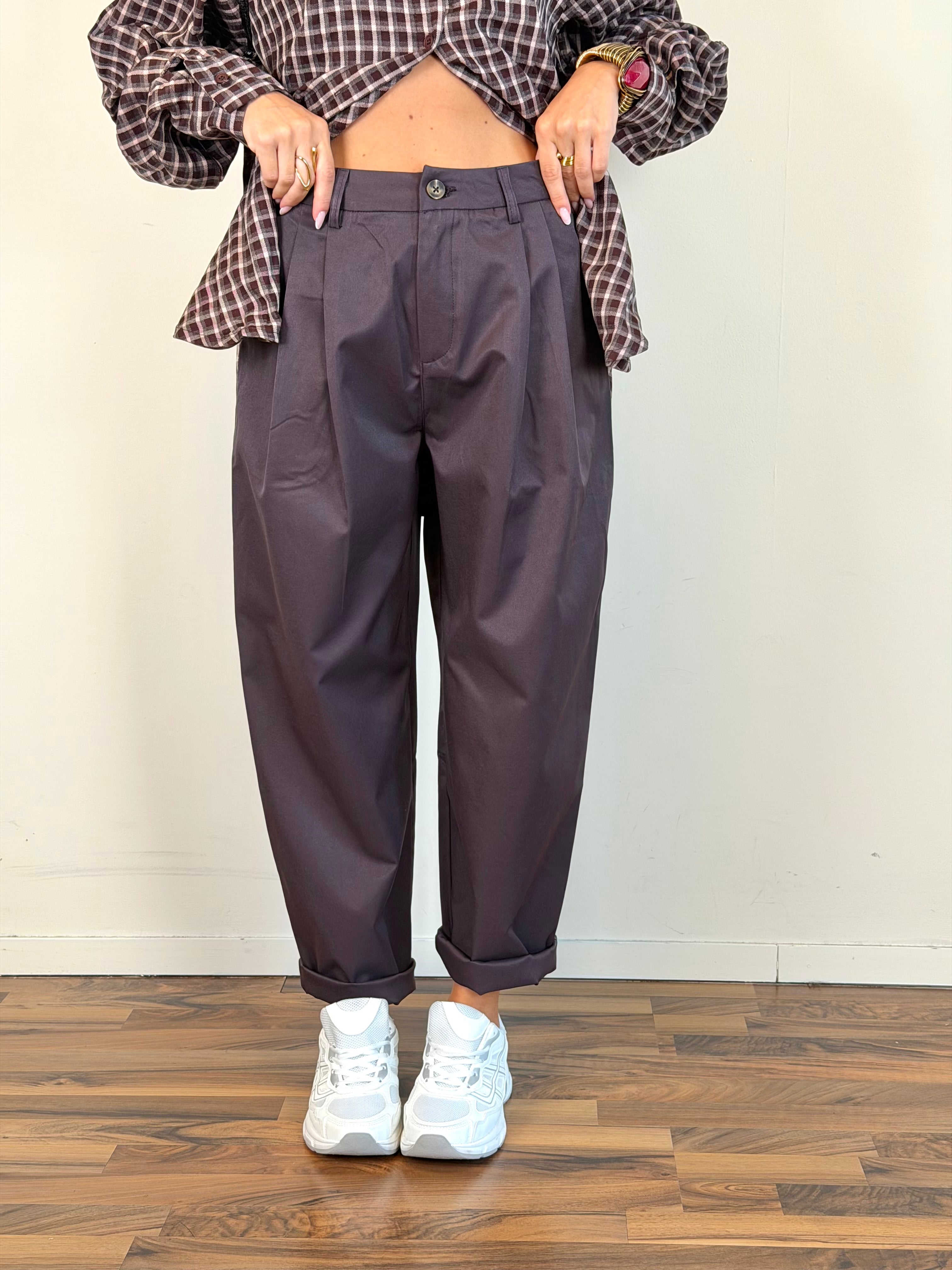 Pantalone glamour bordeaux
