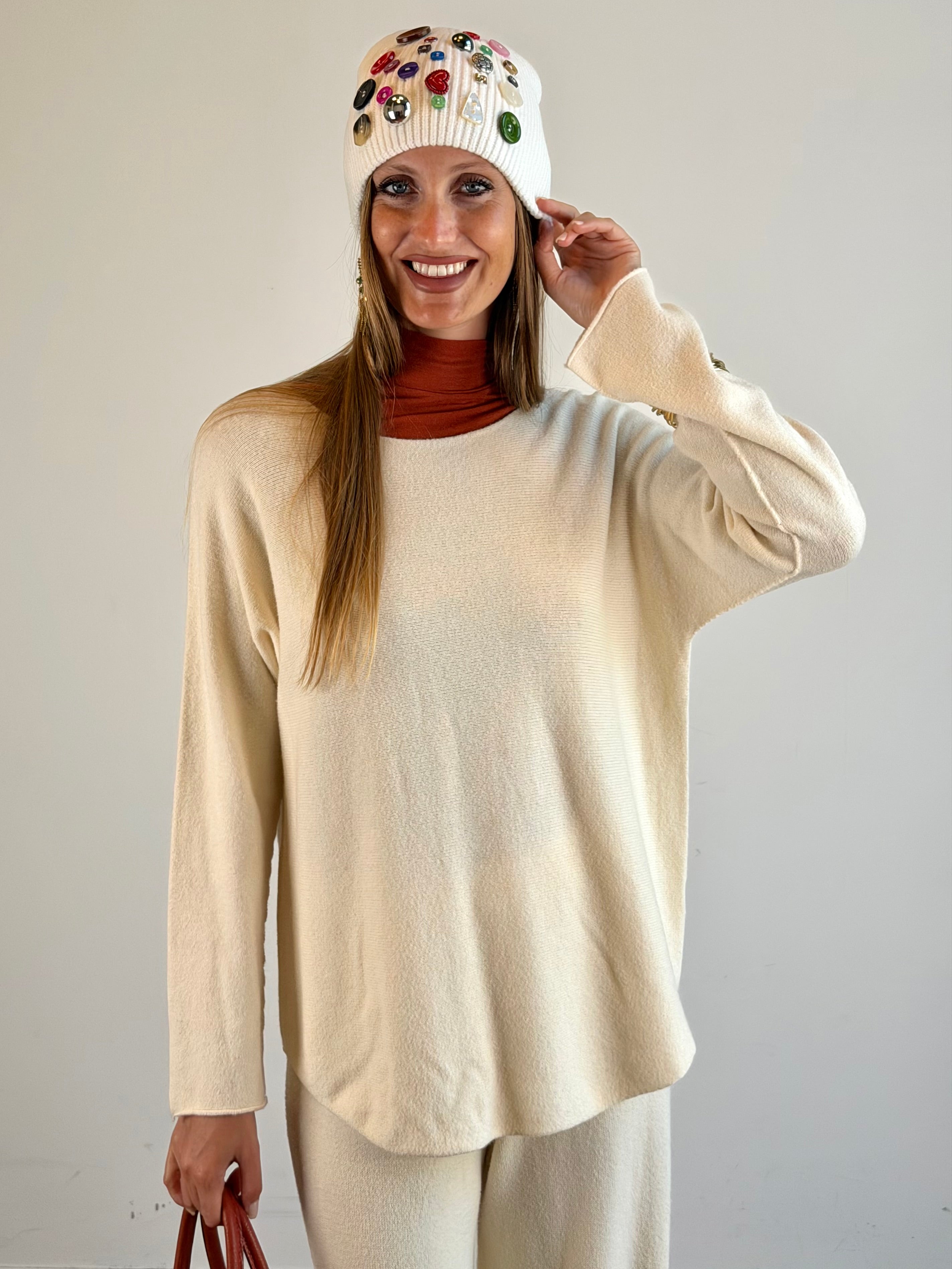 Maglia Sheila regular panna