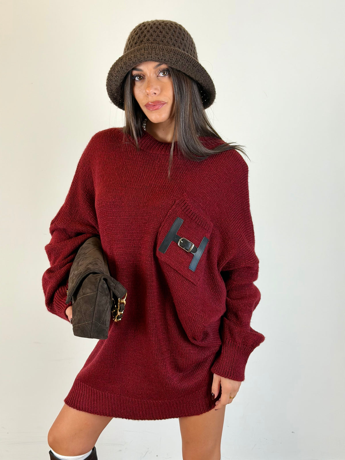 Abito Honey bordeaux