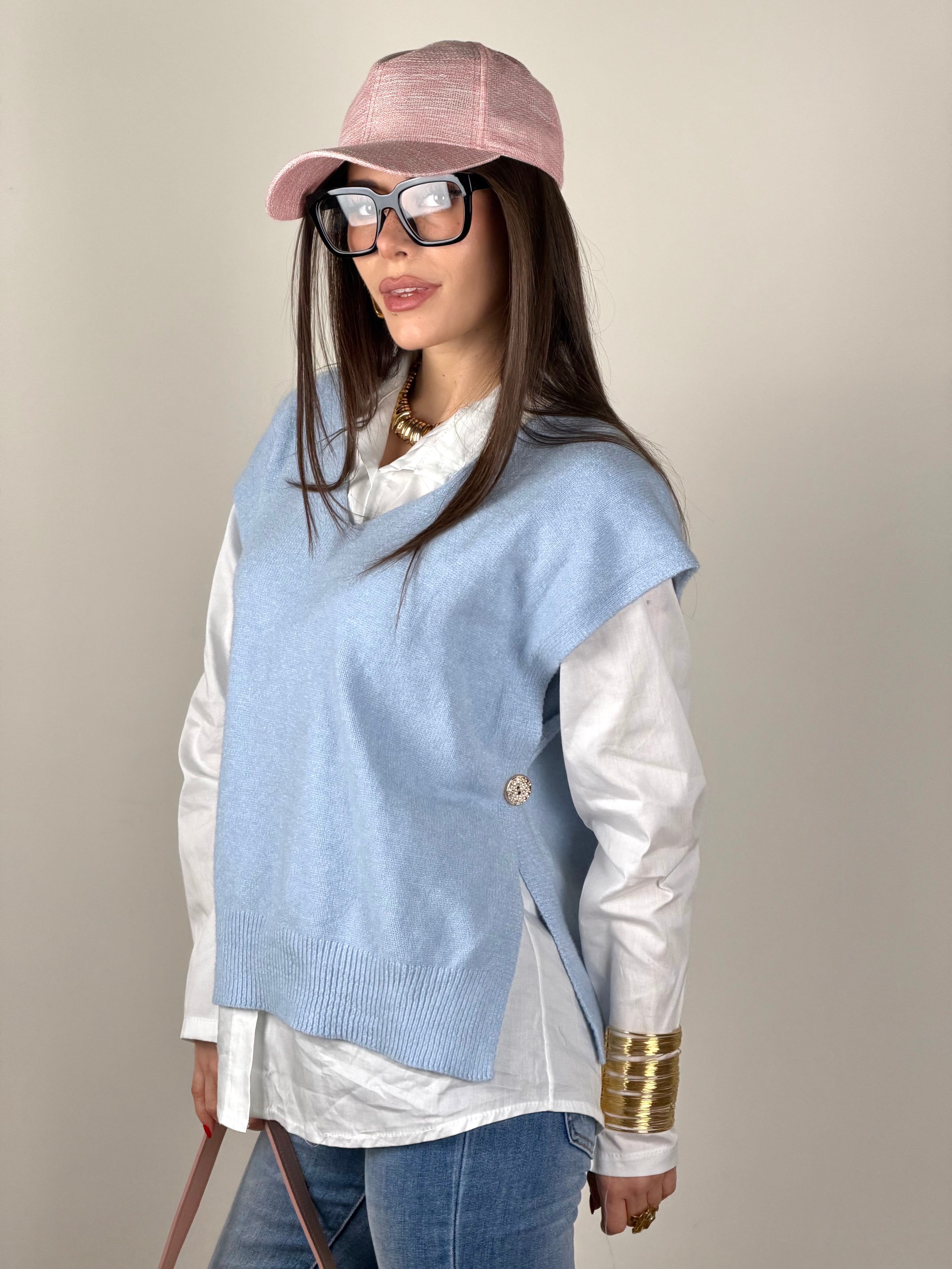 Gilet Matisse celeste