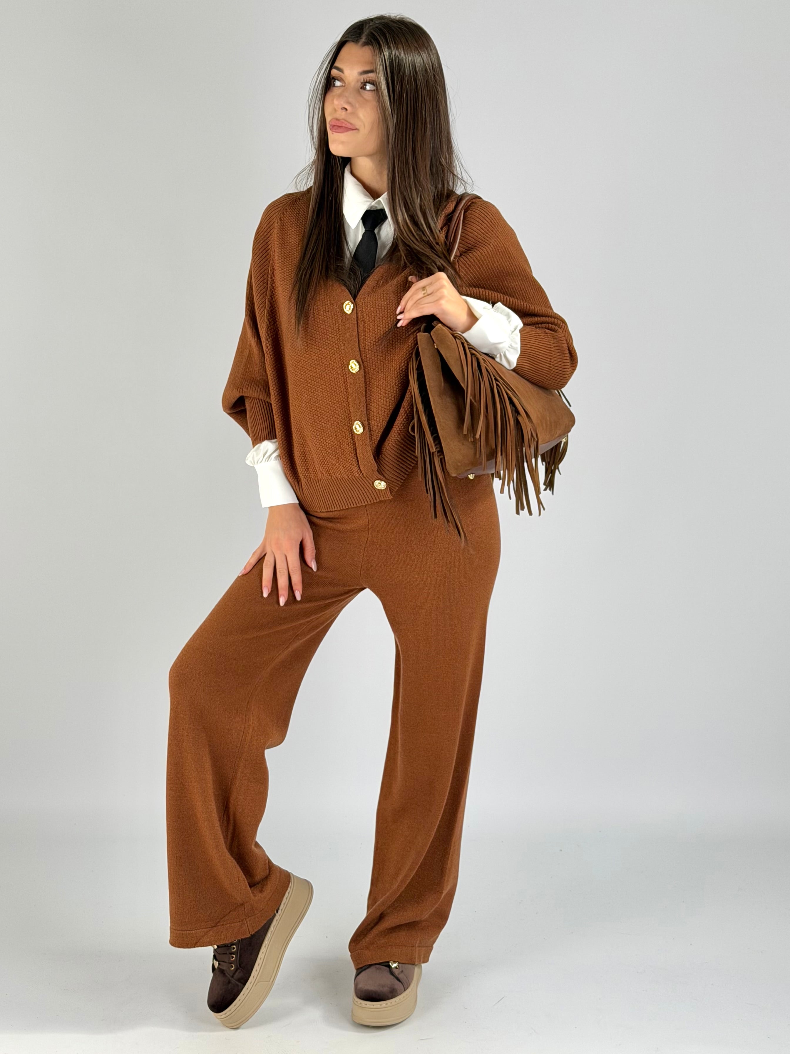 Set Tuta Lurex tabacco