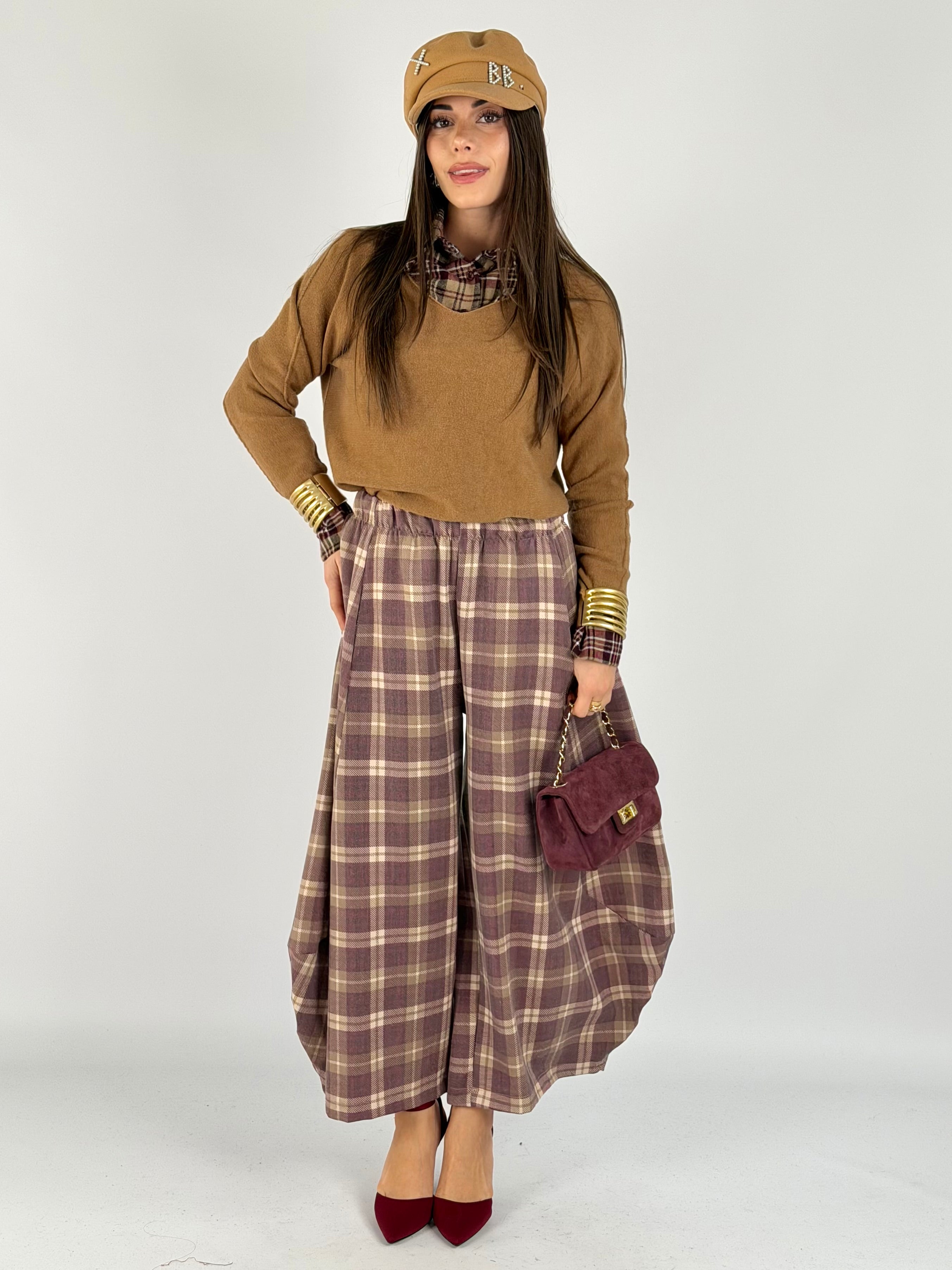 Pantalone Morgana bordeaux