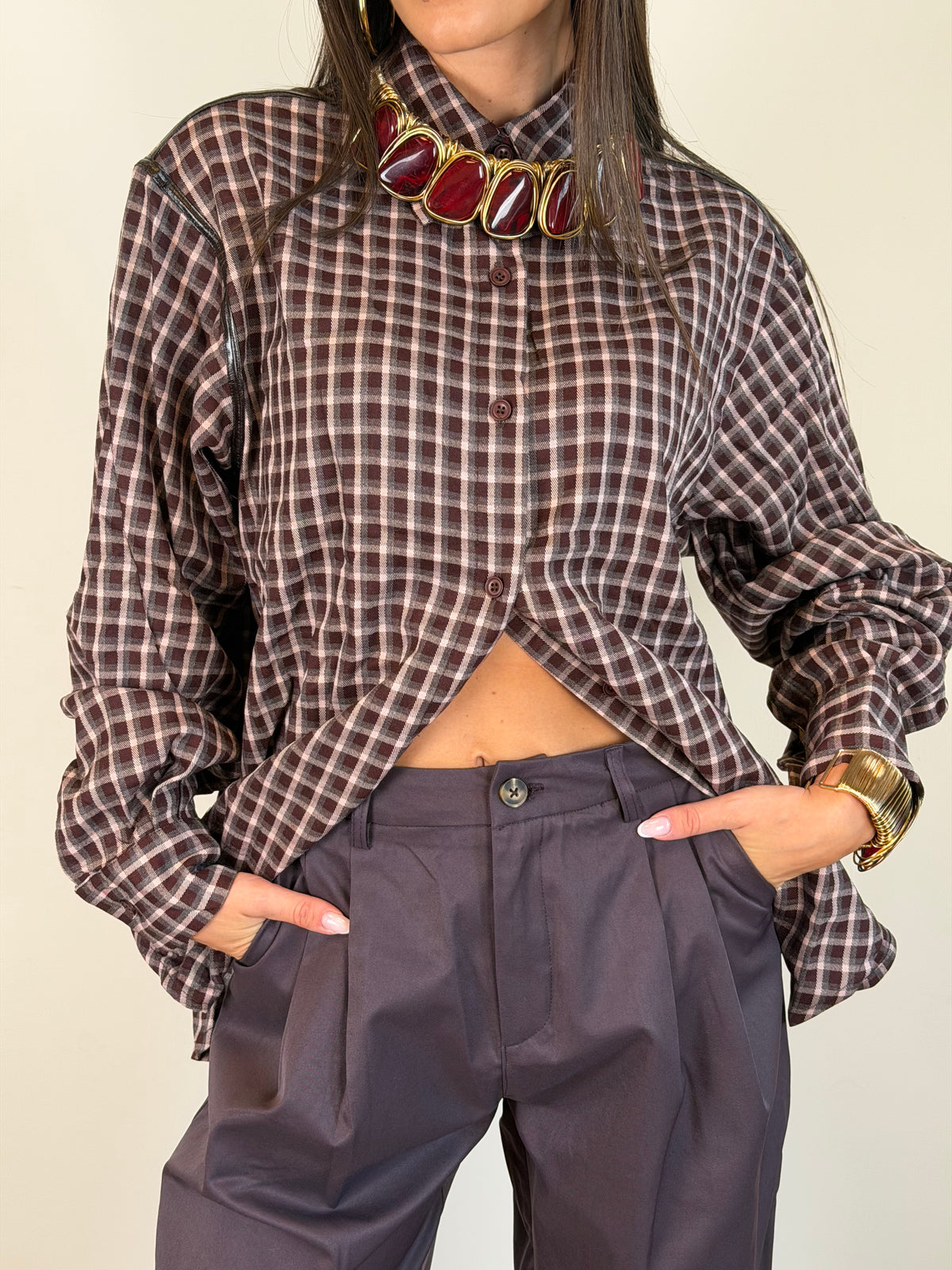 Camicia Monaco bordeaux