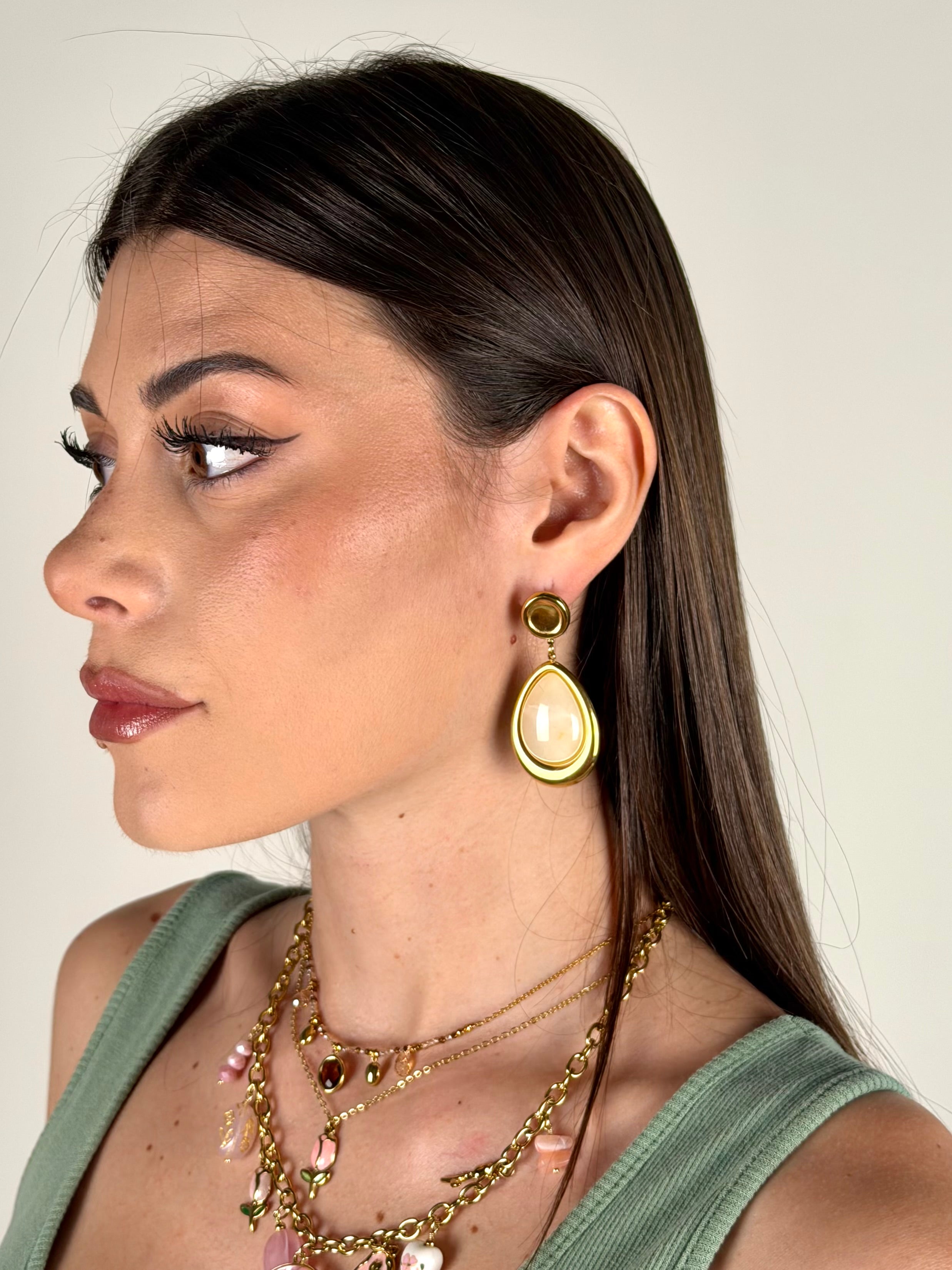 Orecchini goccia - collezione pink&brown