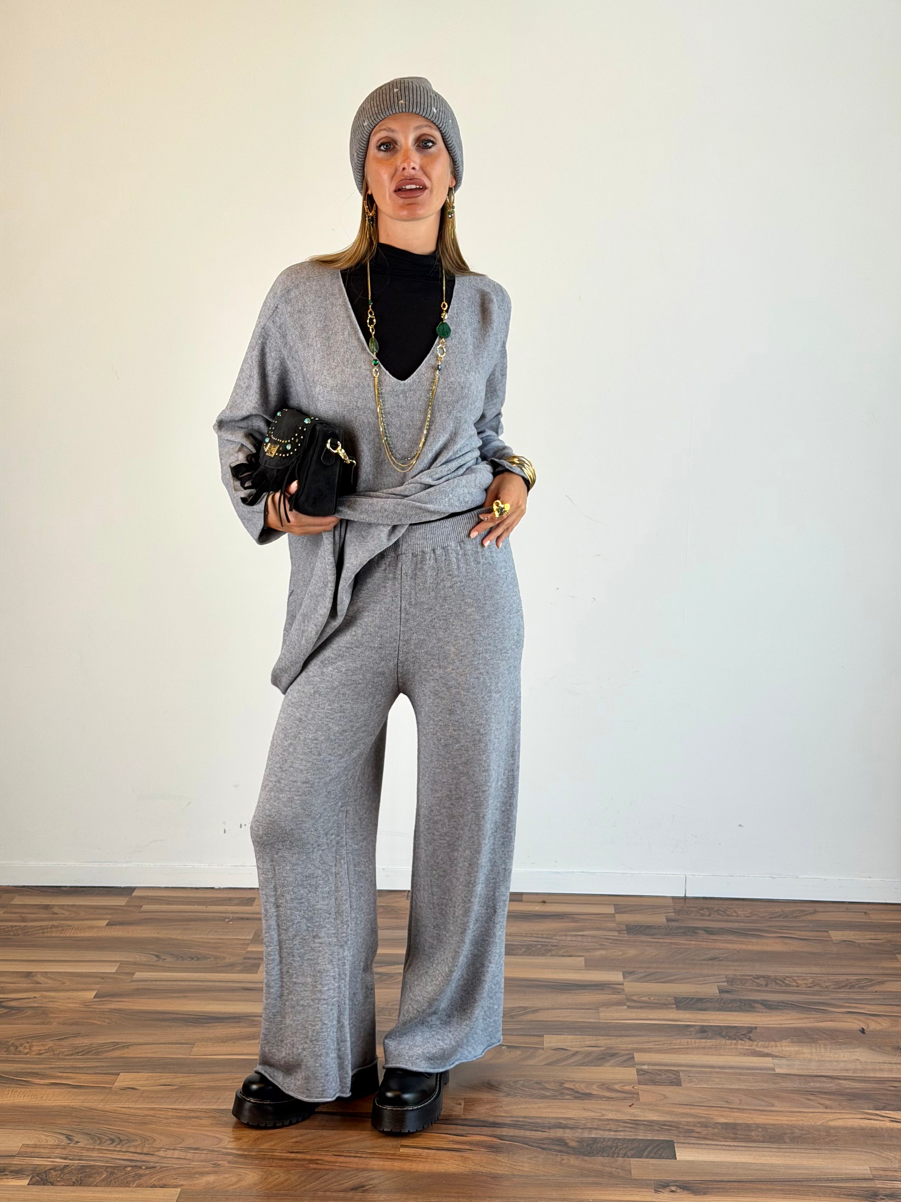 Maglia Sheila over grigio
