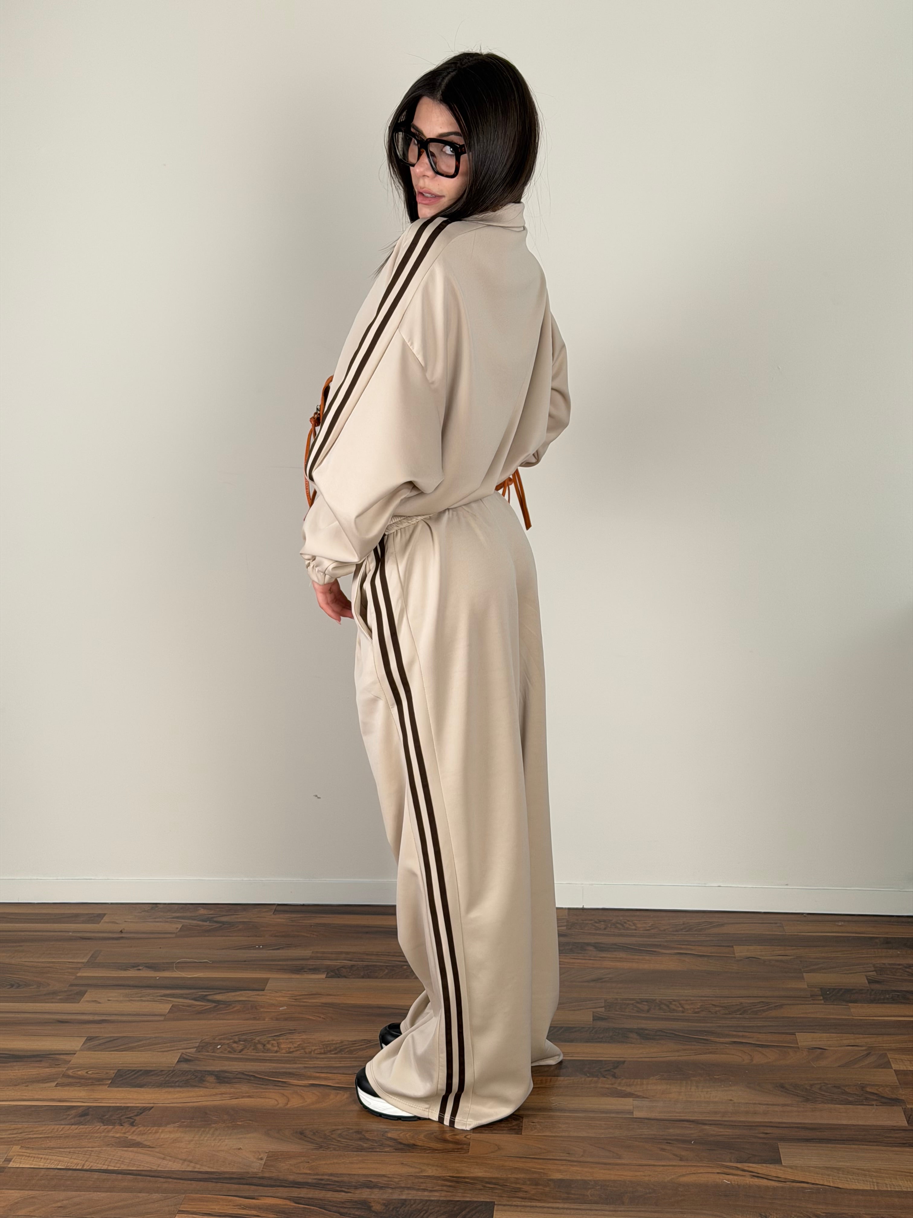 Felpa tuta Calliope beige