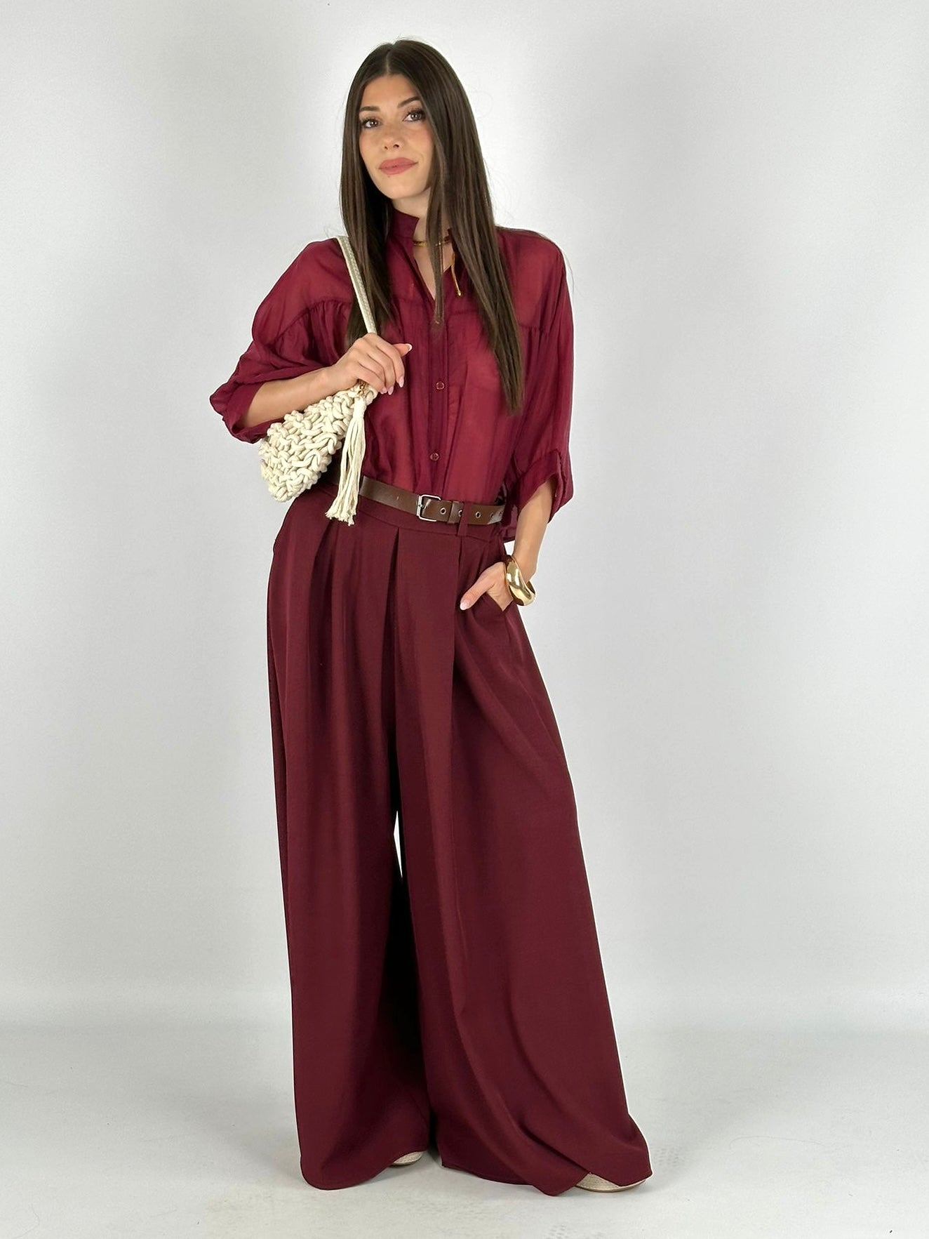 Camicia Dorah bordeaux