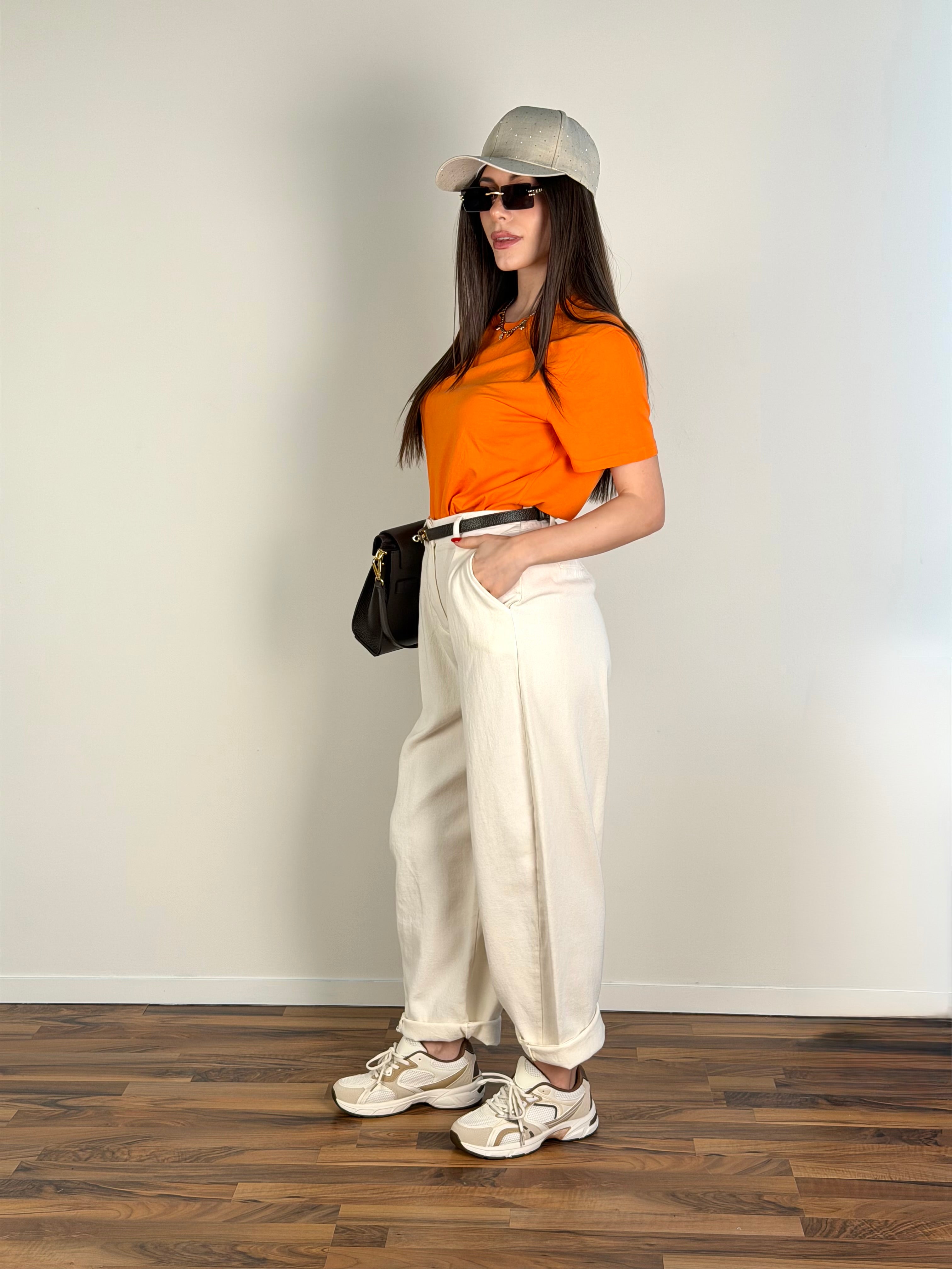 T-shirt monocolore arancione