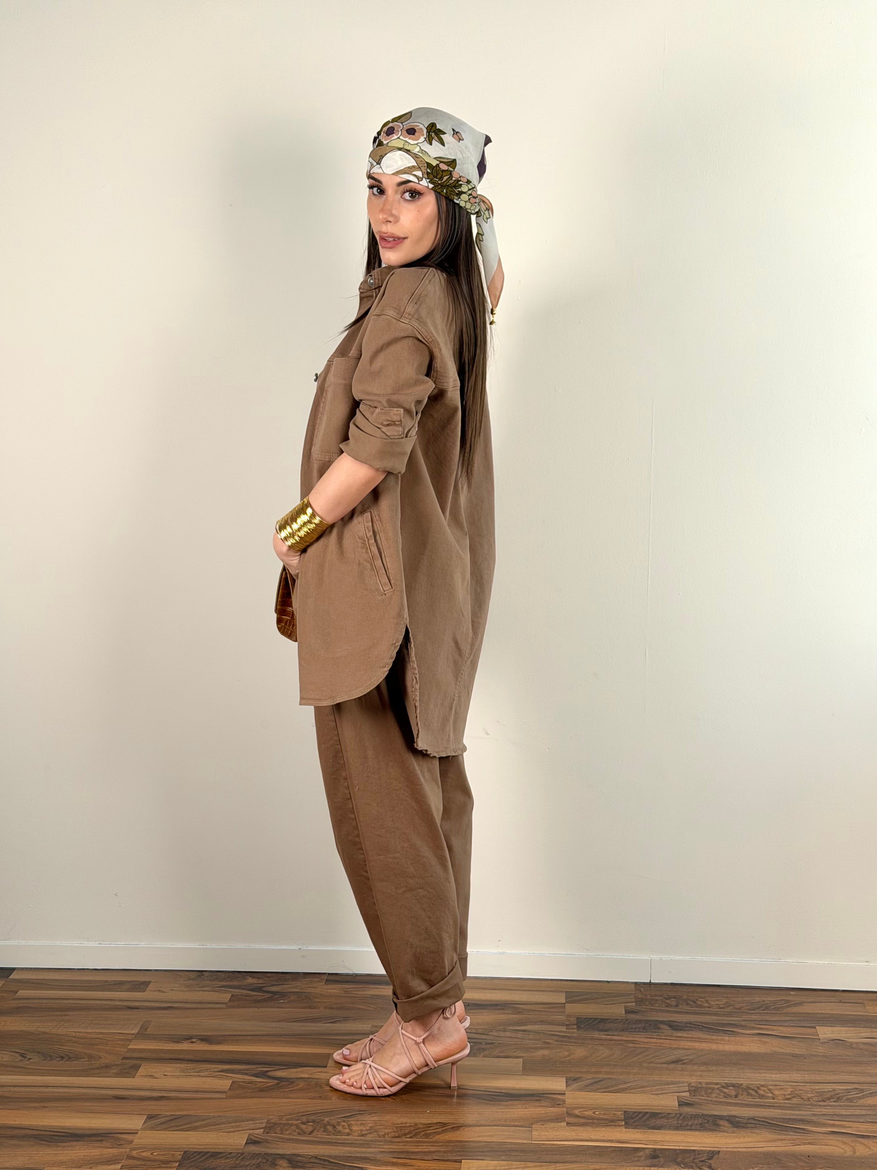 Giubbino jeans Zeudi tabacco