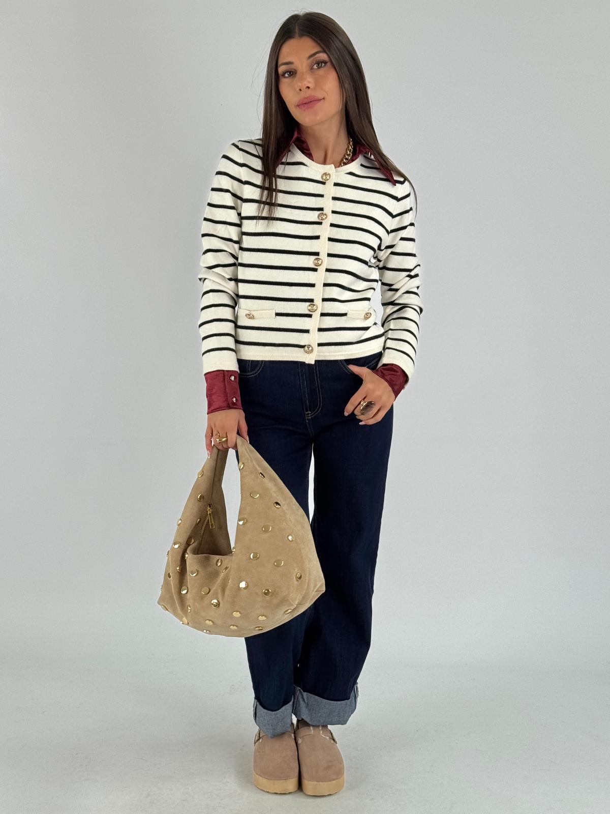 Maglioncino righe nero