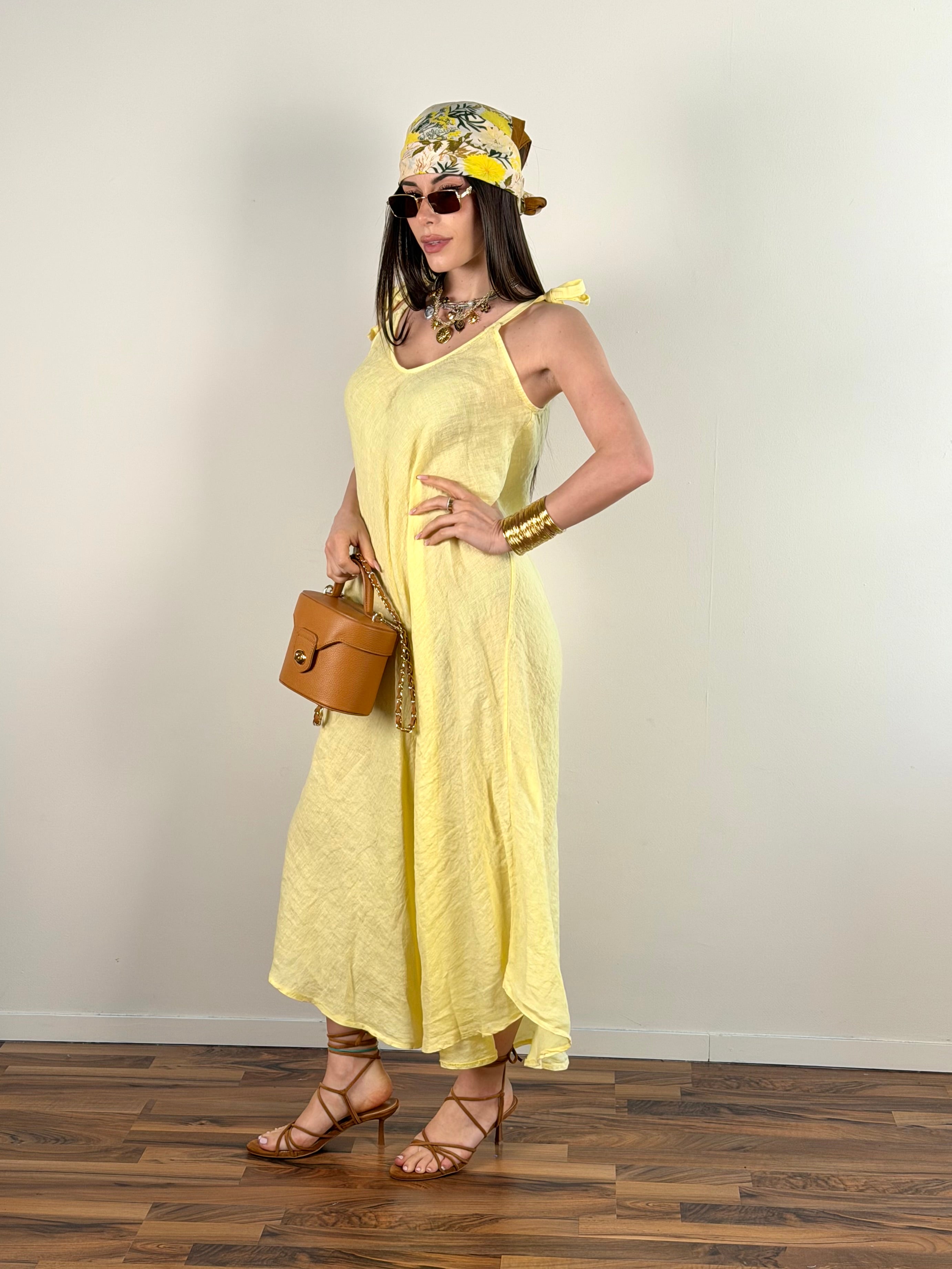 Abito fiocchi giallo