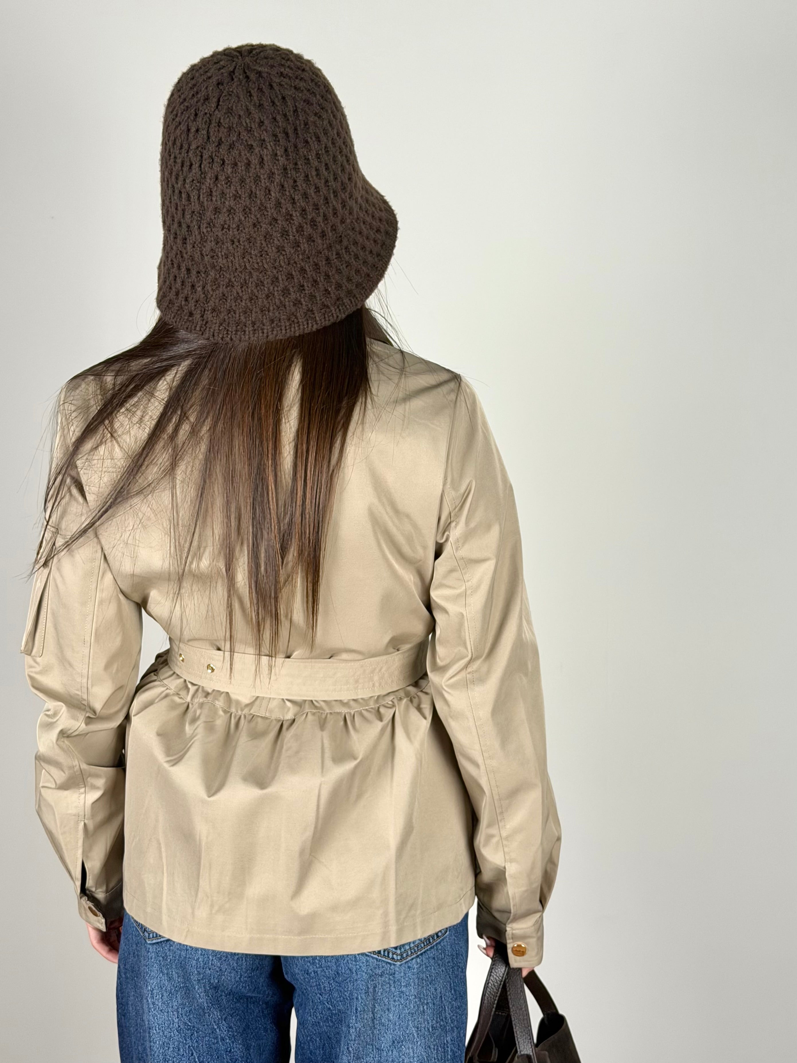 Trench colletto moro