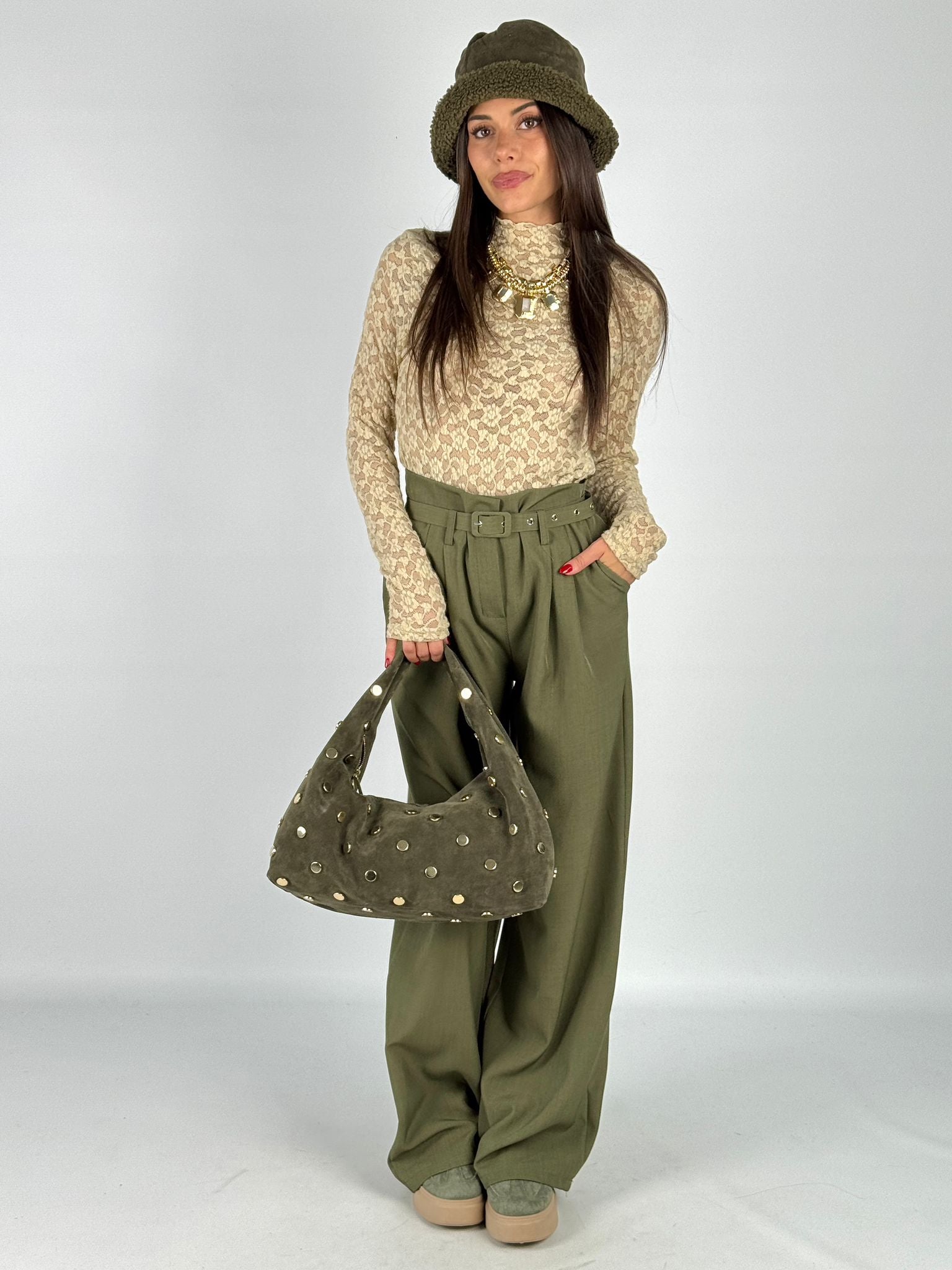 Maglia Lory pizzo beige