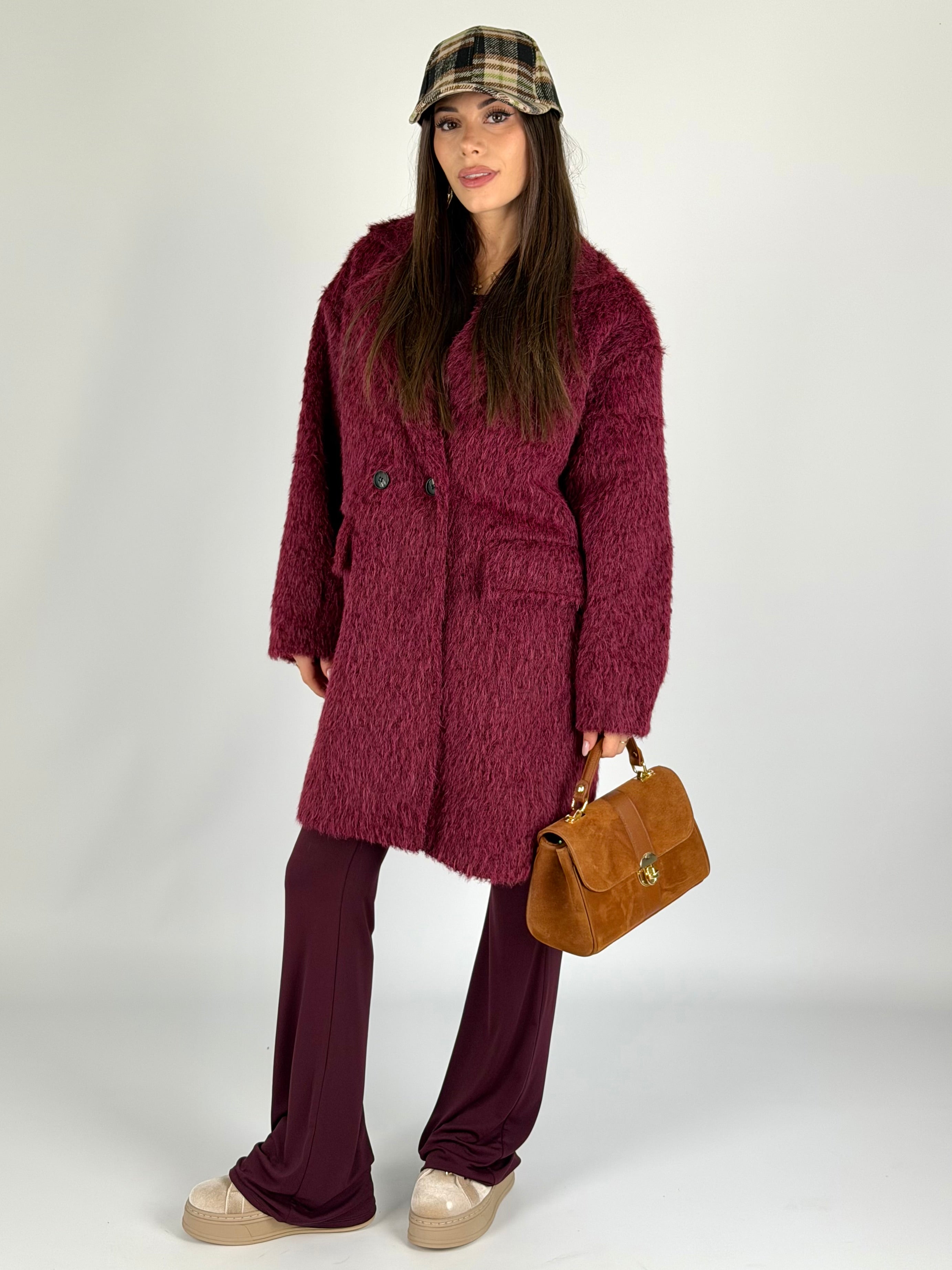 Cappotto Romance bordeaux