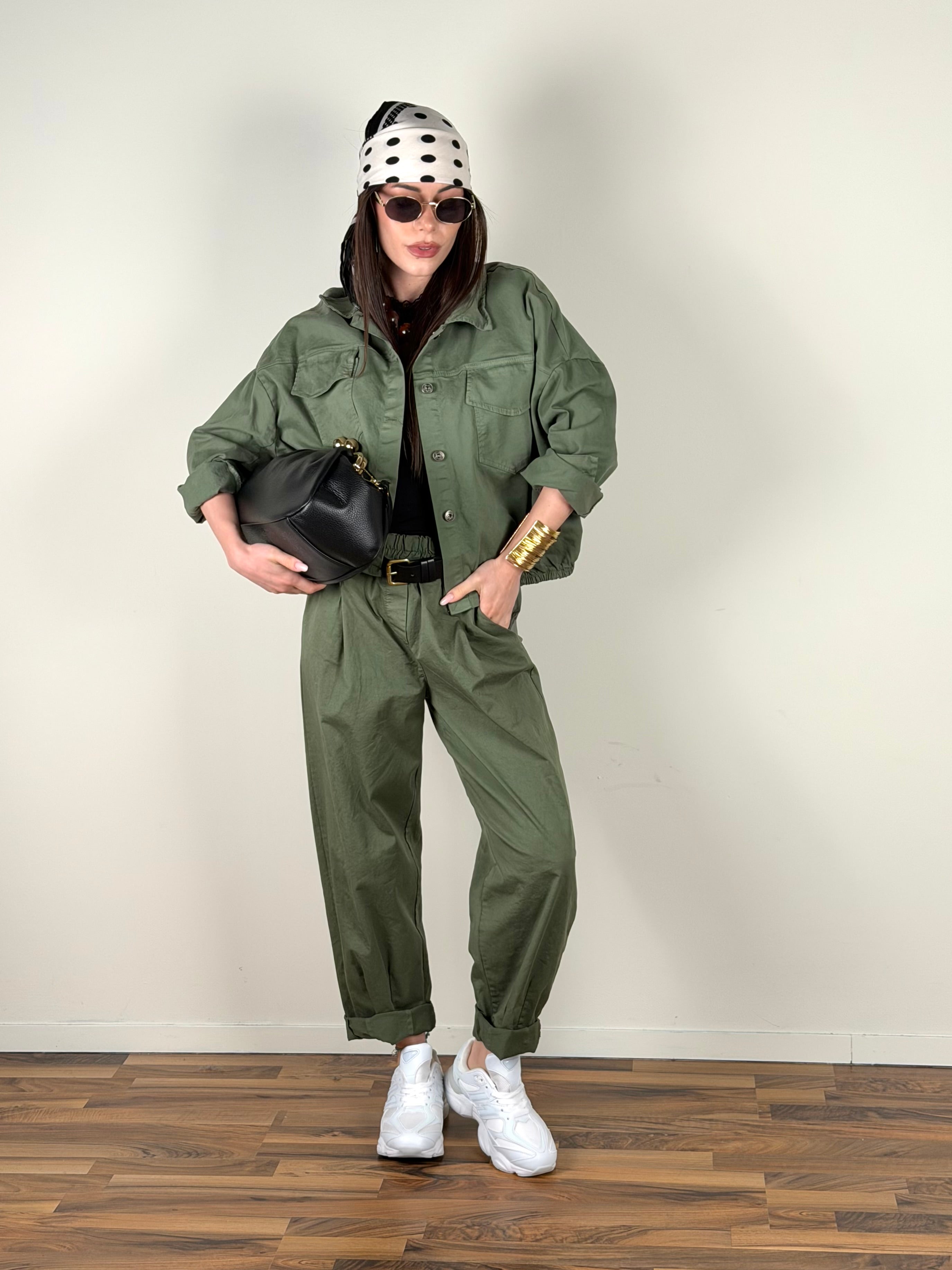 Giubbino jeans Carmen verde