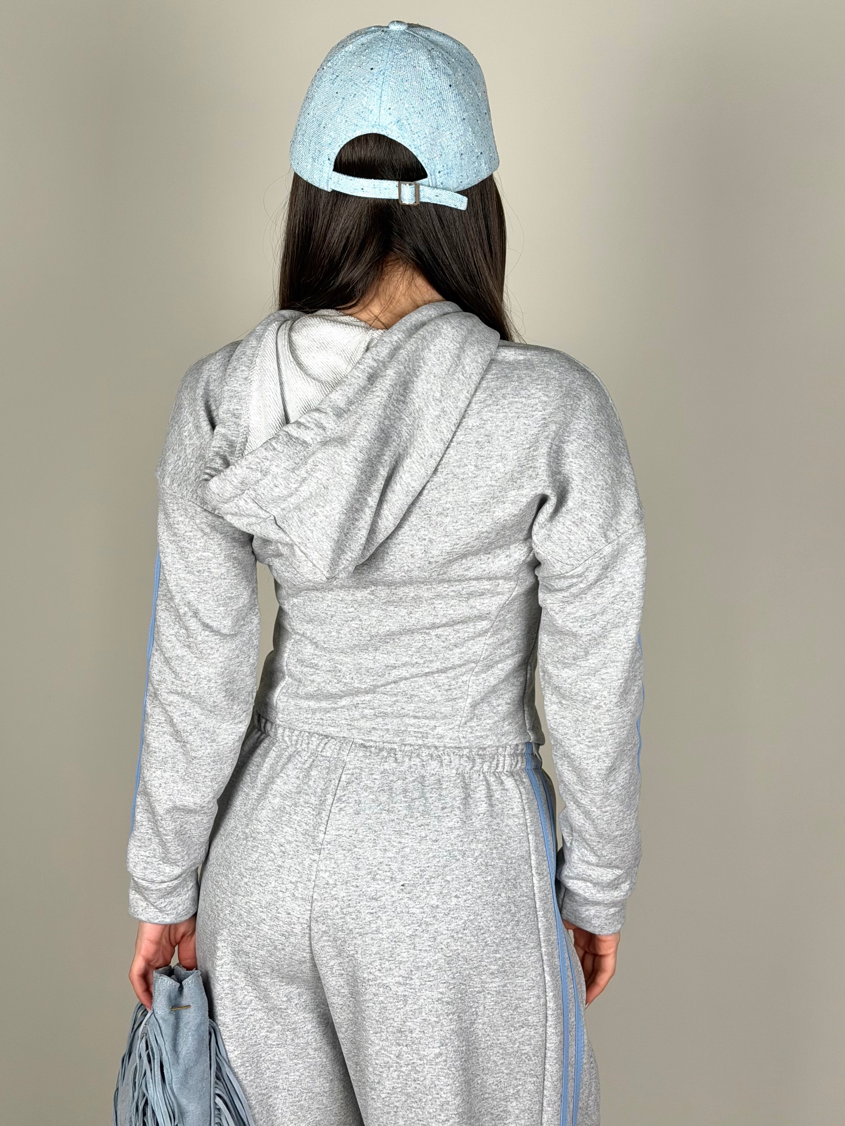 Felpa tuta sportiva Iconic grigia