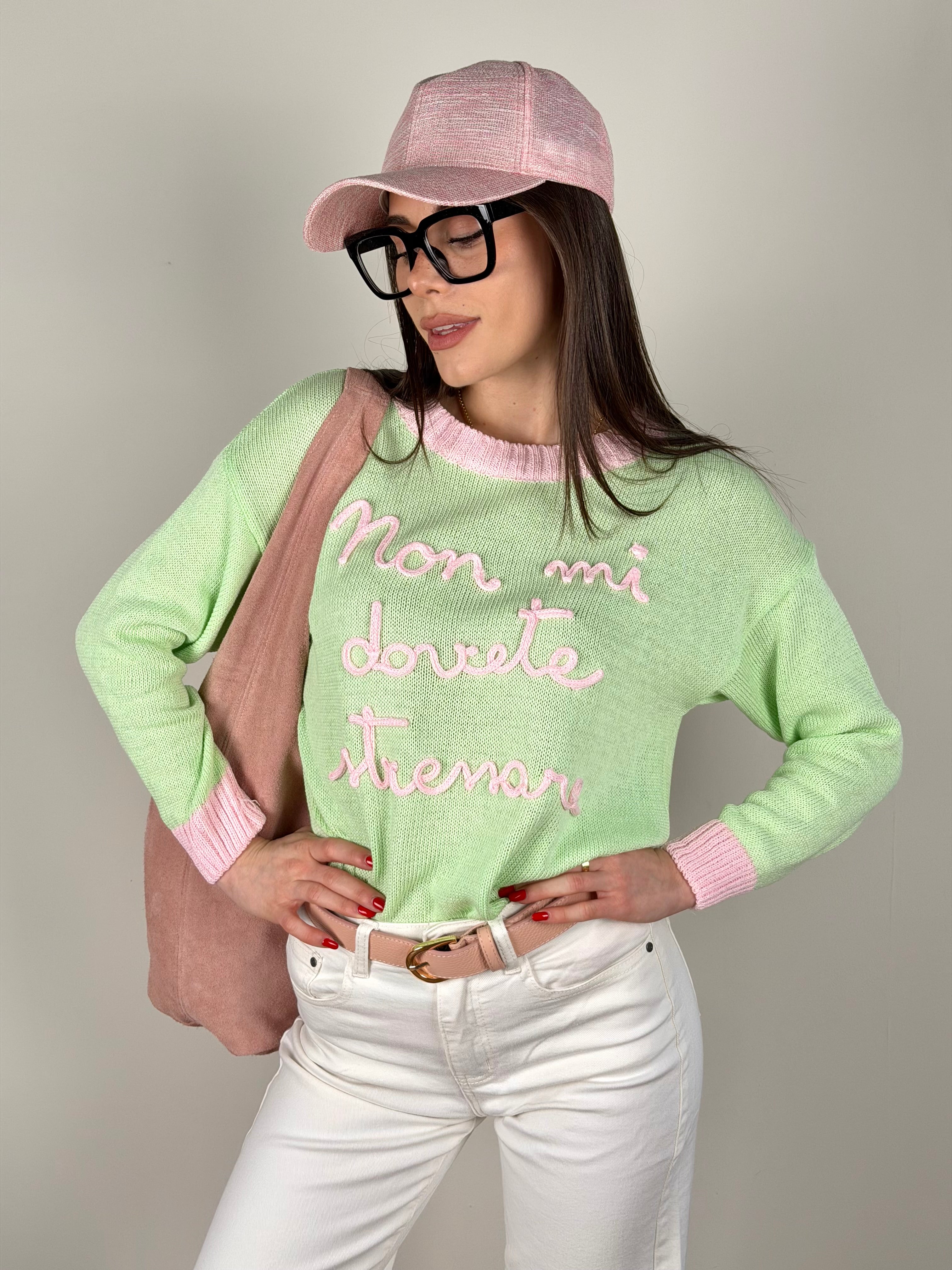 Maglia non mi stressare verde