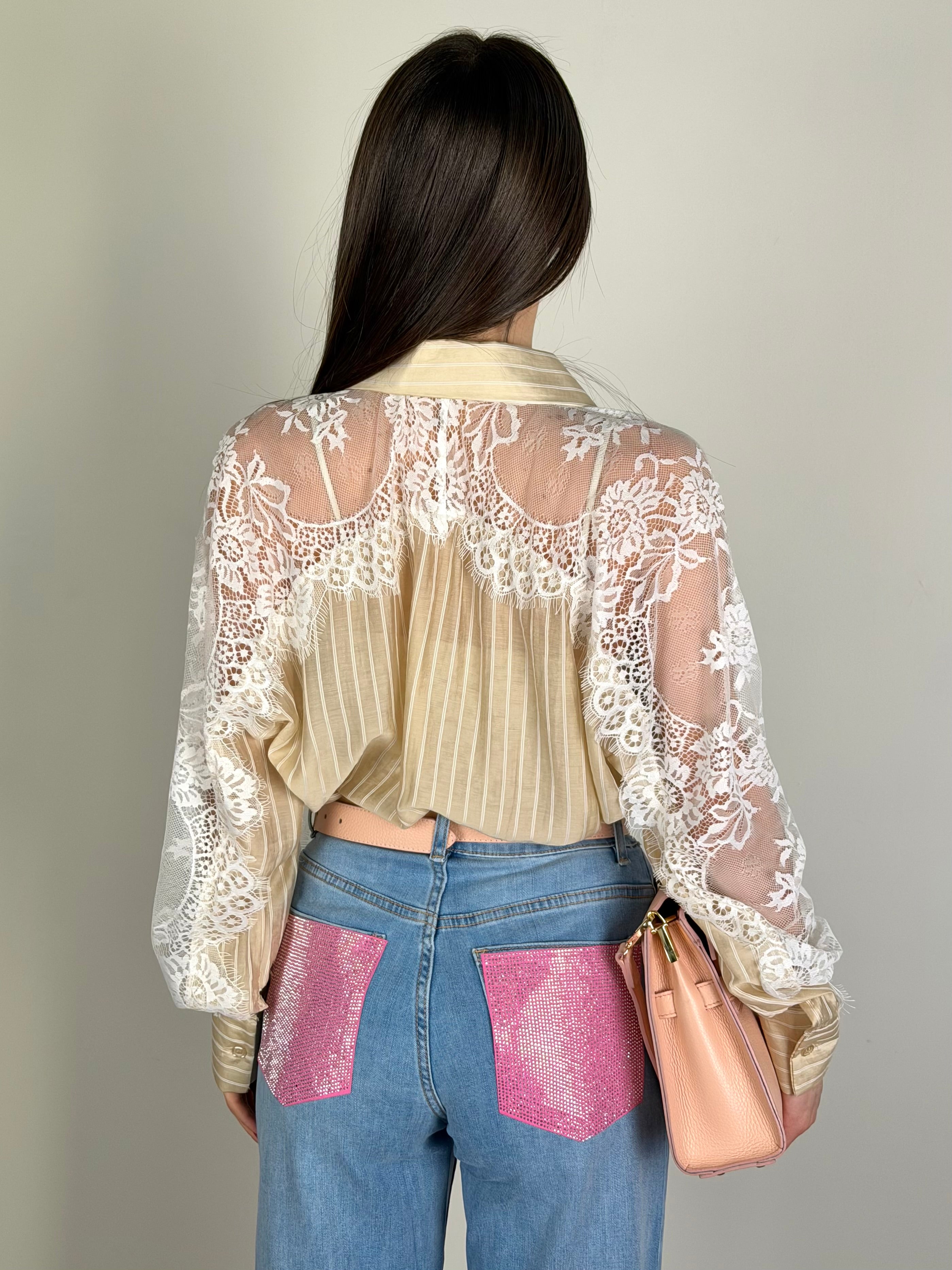 Camicia Baby-doll beige