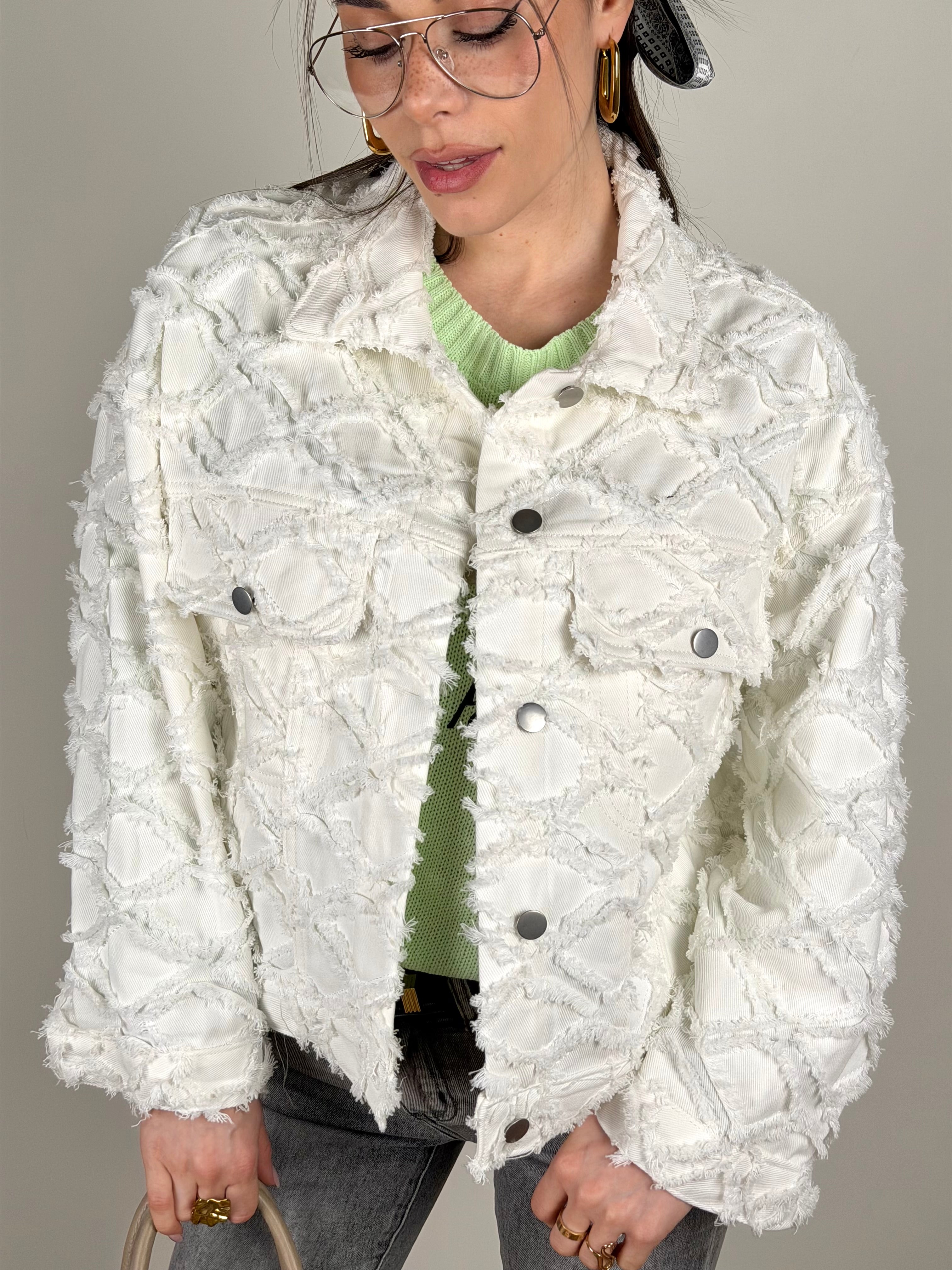 Giubbino rombi bianco