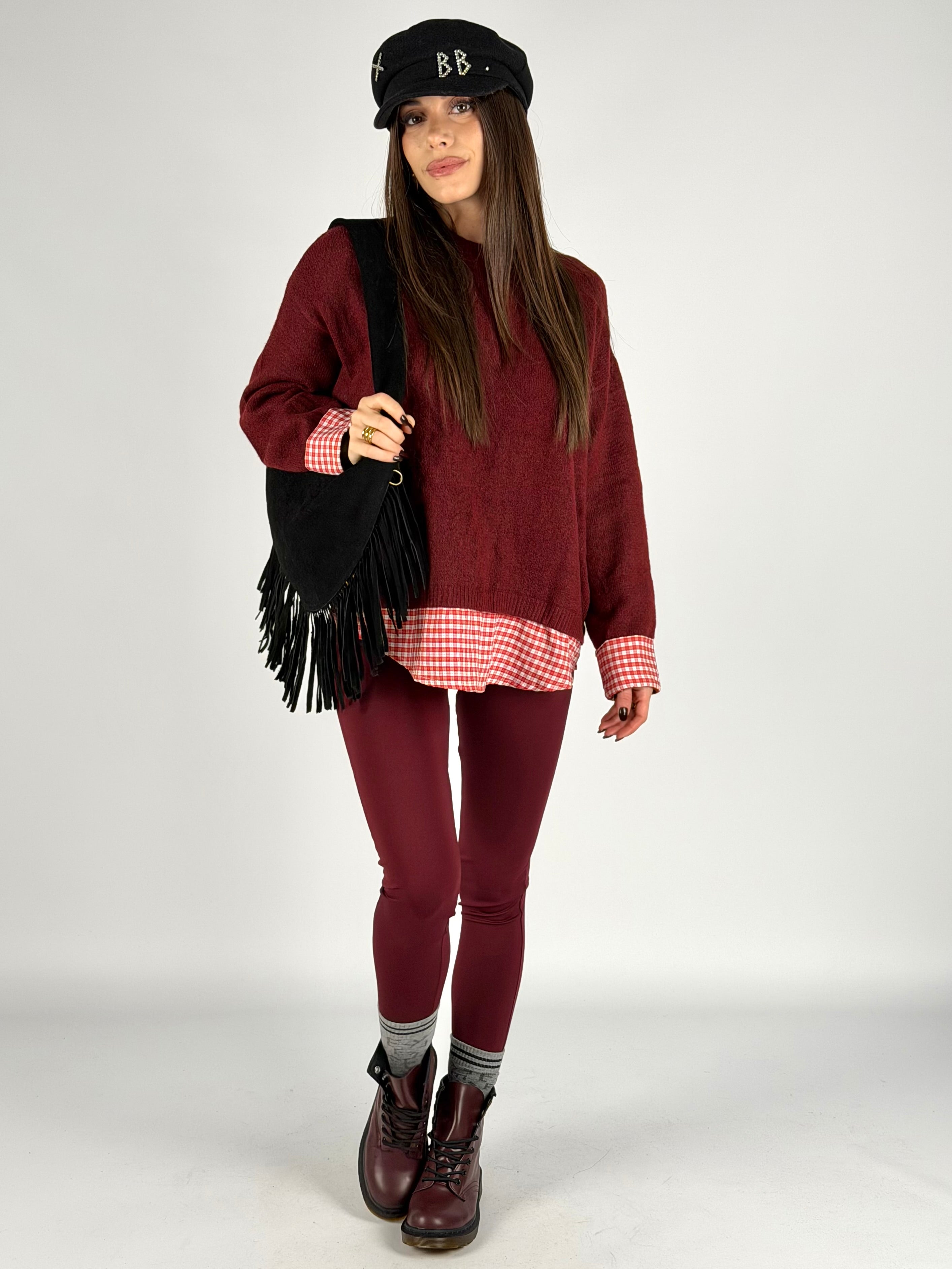 Leggins Margot bordeaux