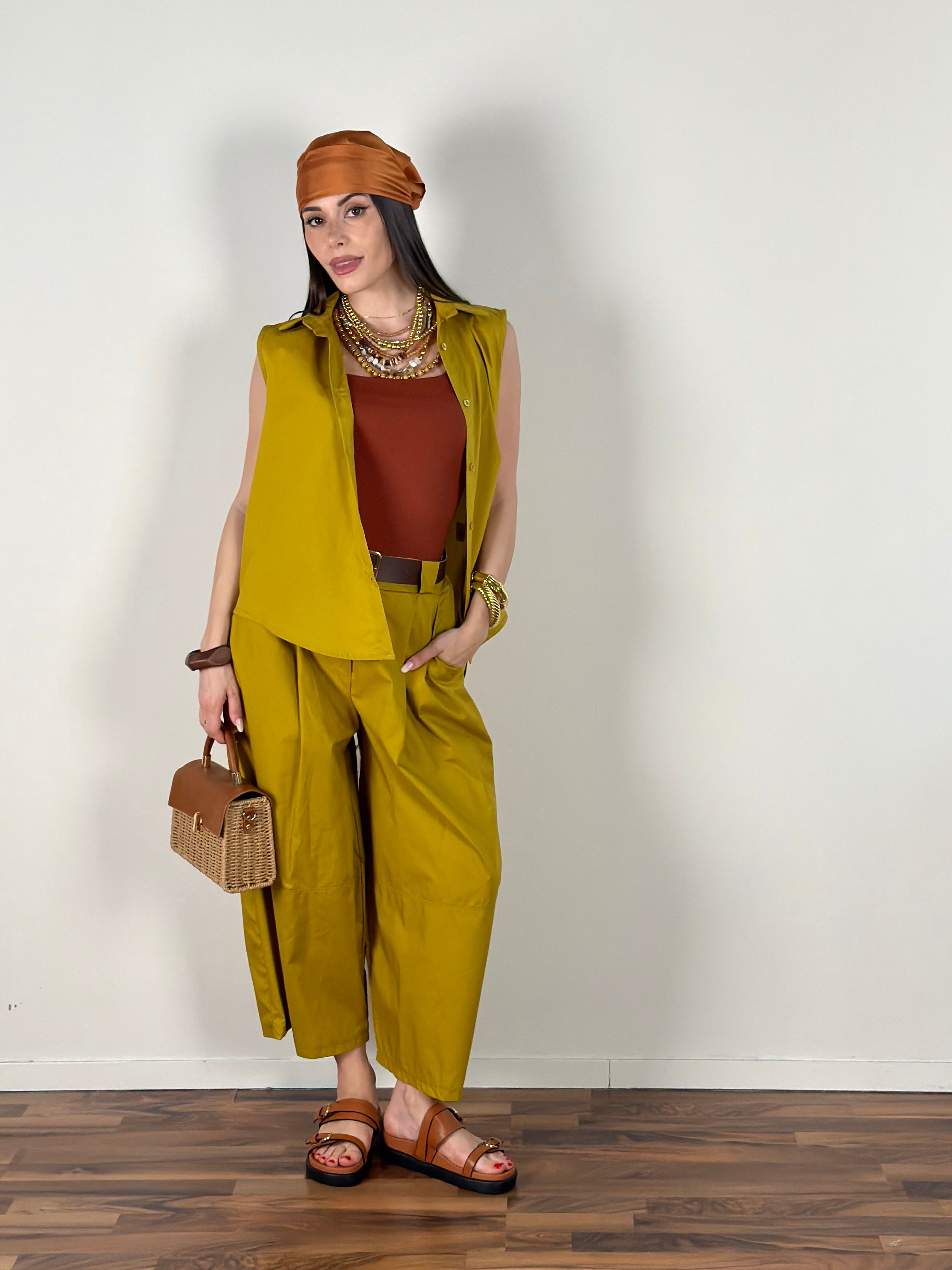 Camicia Singapore verde