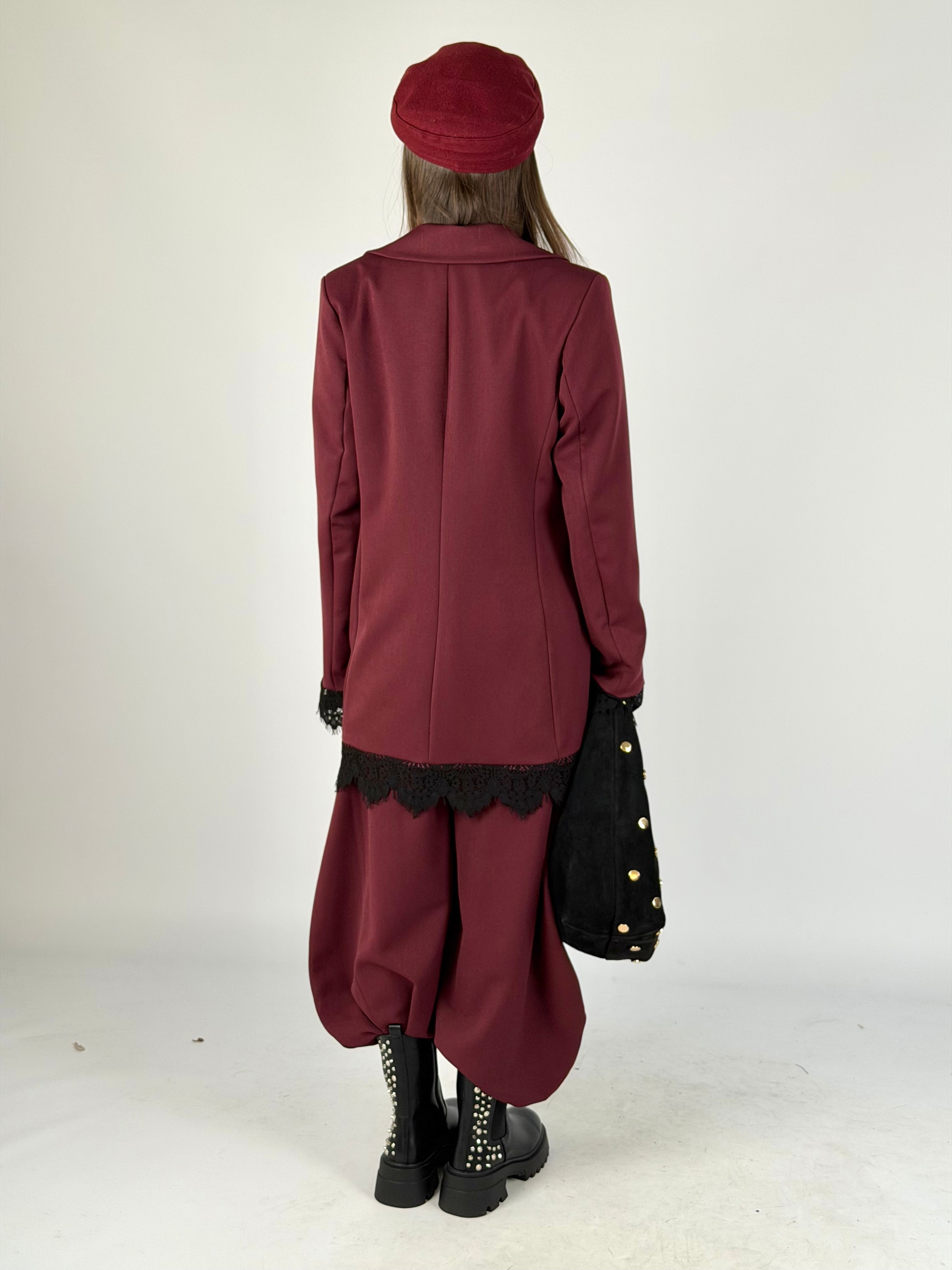 Giacca parigina bordeaux