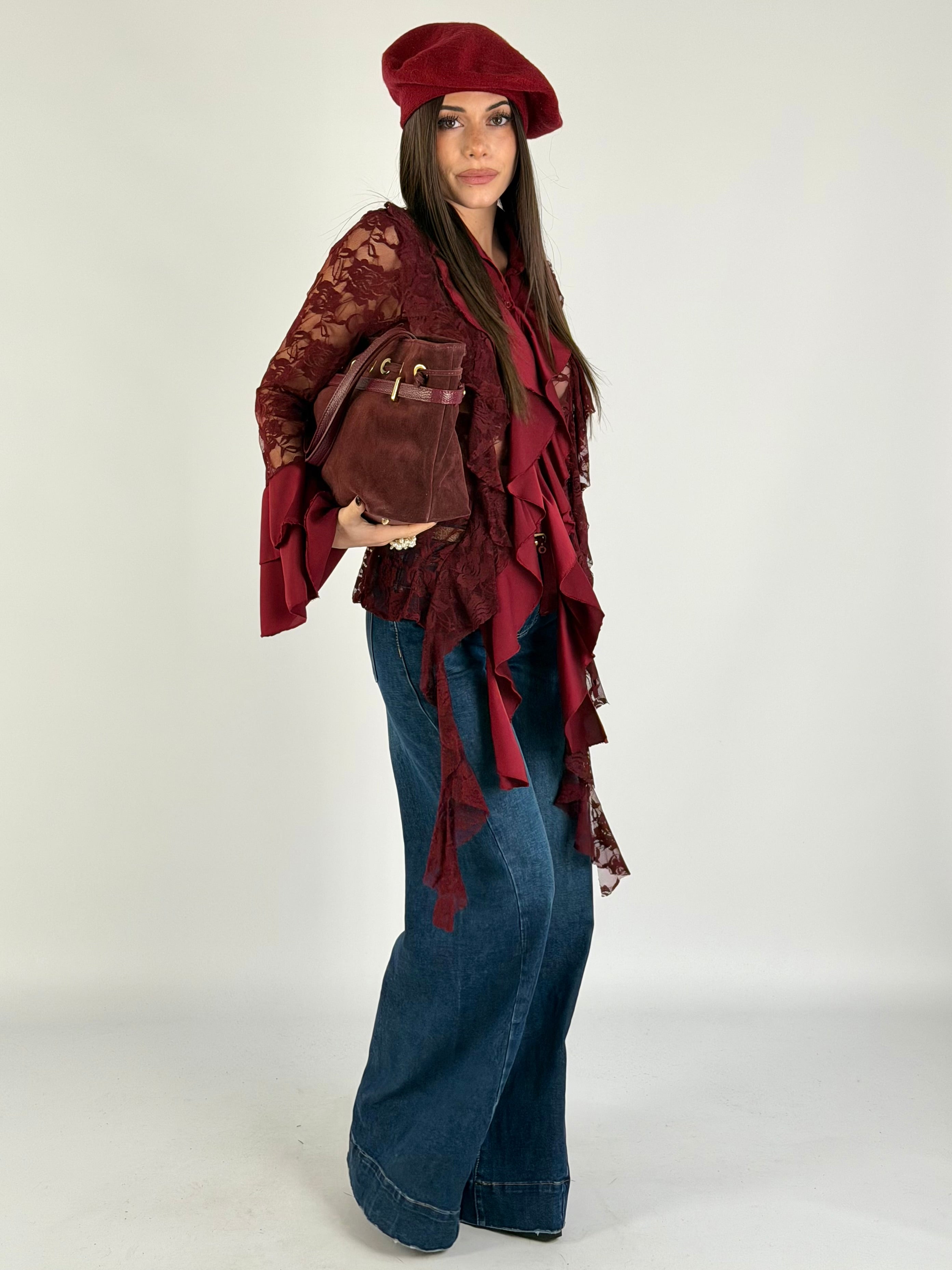 Camicia Marilú bordeaux