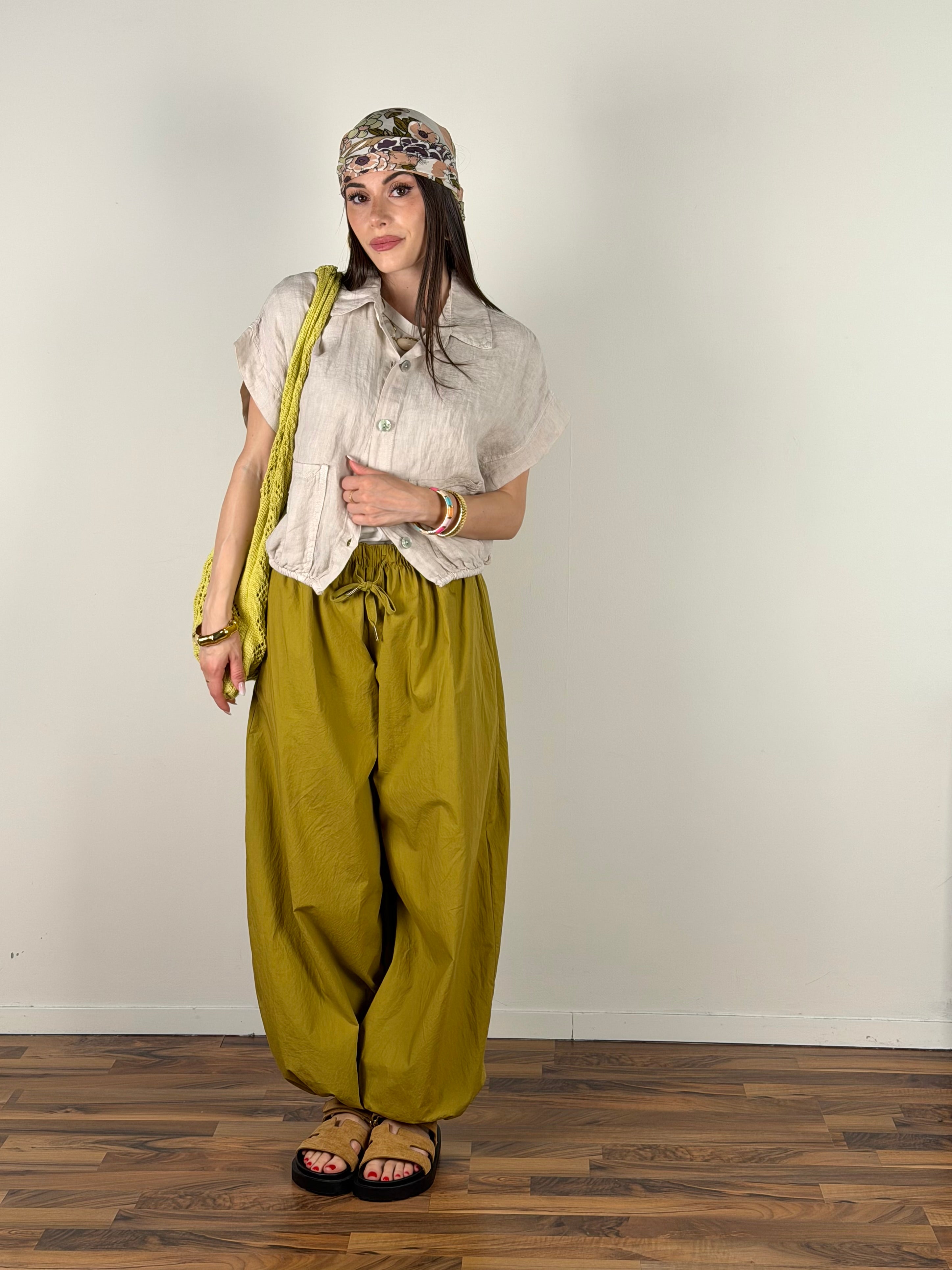 Camicia puro lino Duna beige